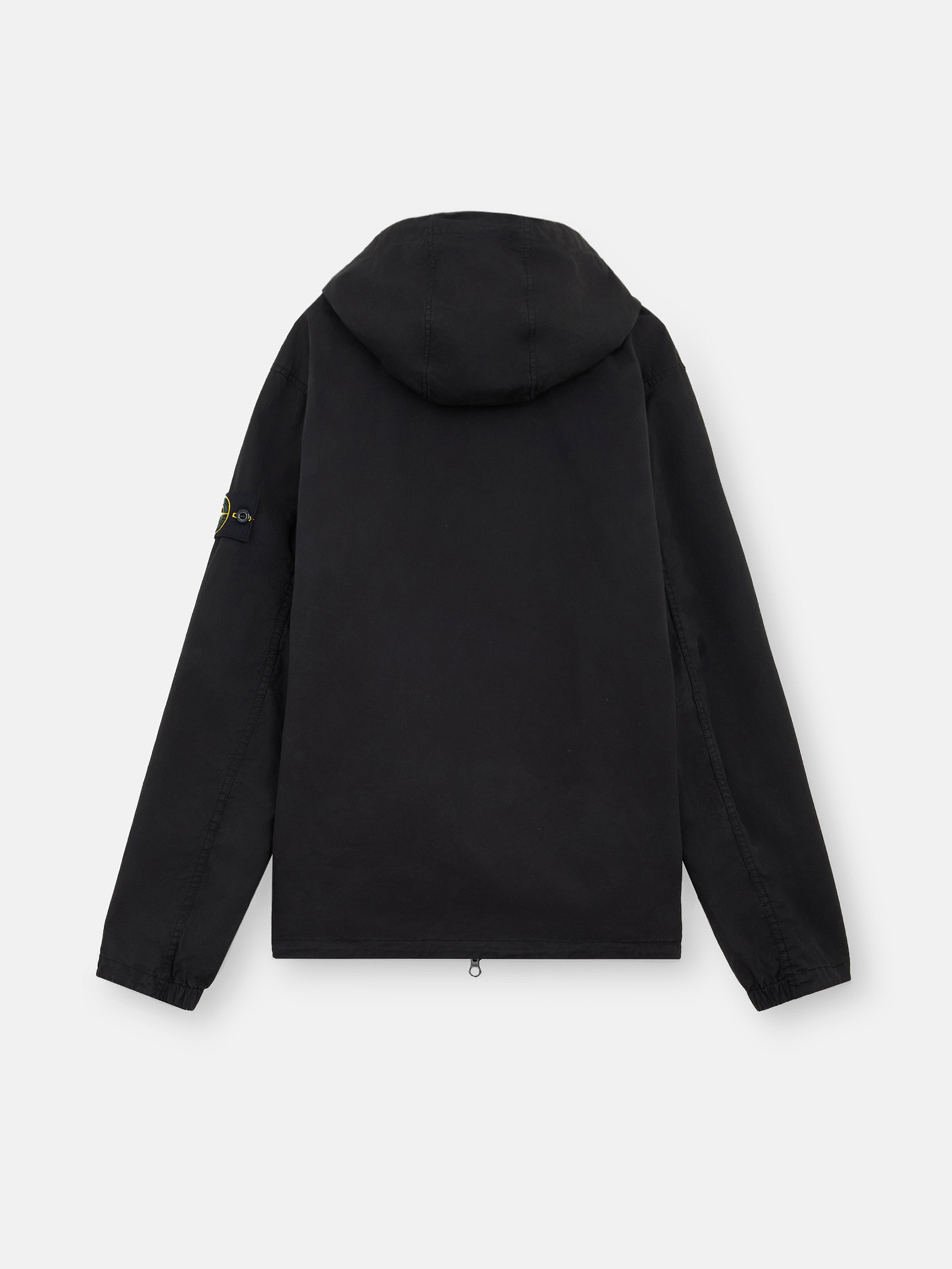 ブラック 10110 SUPIMA® COTTON TWILL STRETCH-TC オーバーシャツ ファスナー開閉 フード付き | Stone  Island JP