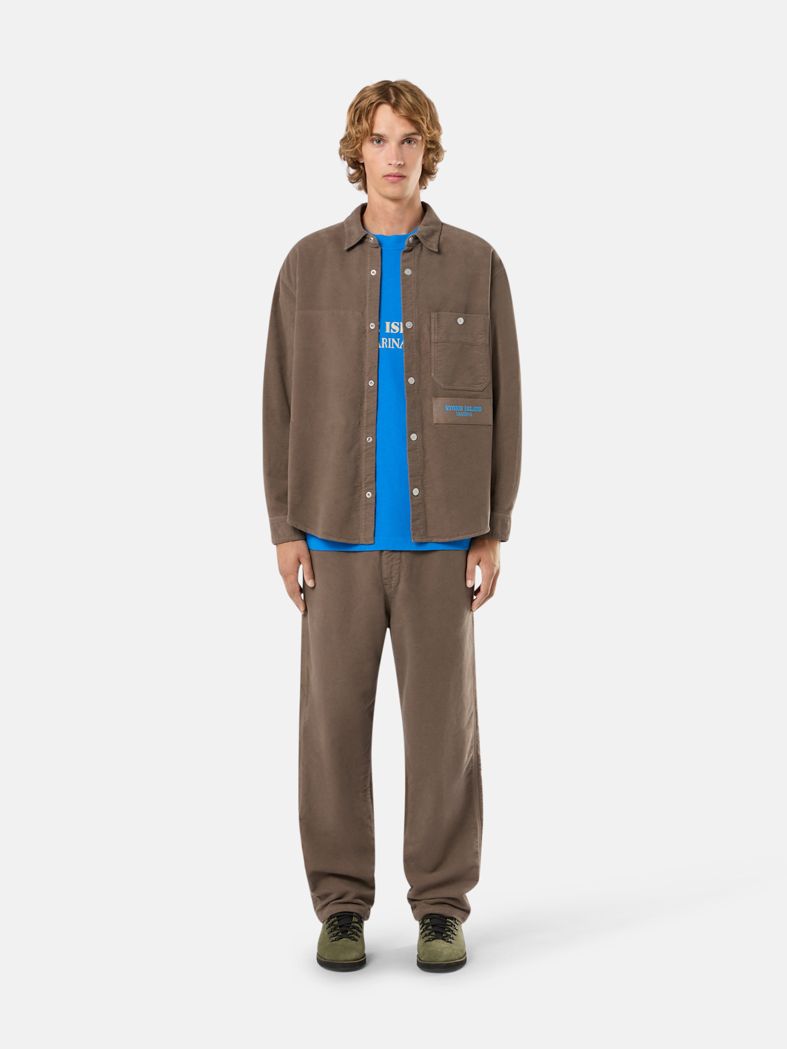 Walnut Brown 109X6 COTTON MOLESKIN_STONE ISLAND MARINA Walnut Brown 109X6 COTTON MOLESKIN_STONE ISLAND MARINA