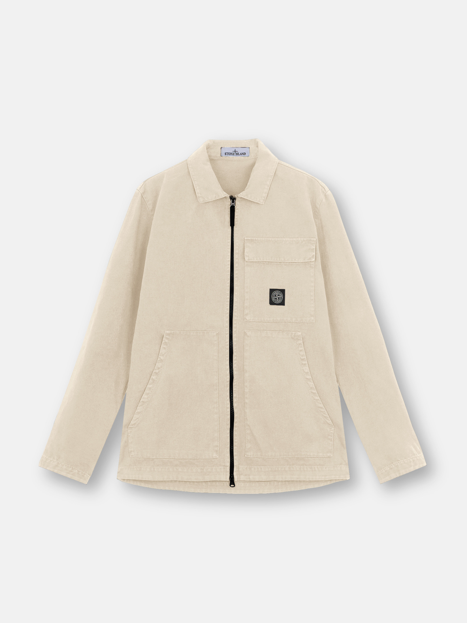 Stone Island - 11501 Panama Cotton 'old' Effect, Homme, Blanc Cassé, Taille: 3xl In Neutral