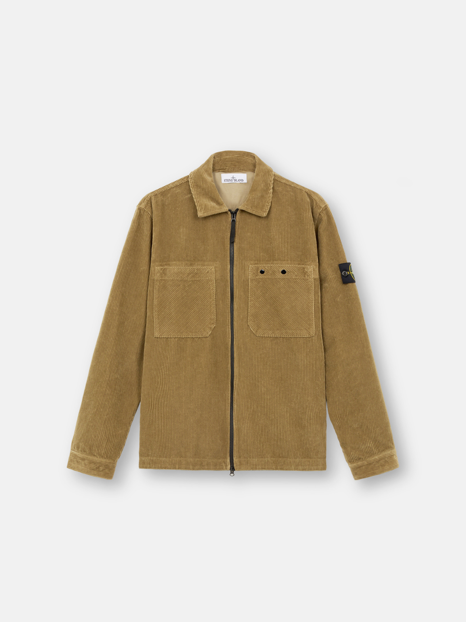 ビスケット 11604 ORGANIC COTTON CORDUROY 800 オーバーシャツ ファスナー開閉 | Stone Island JP