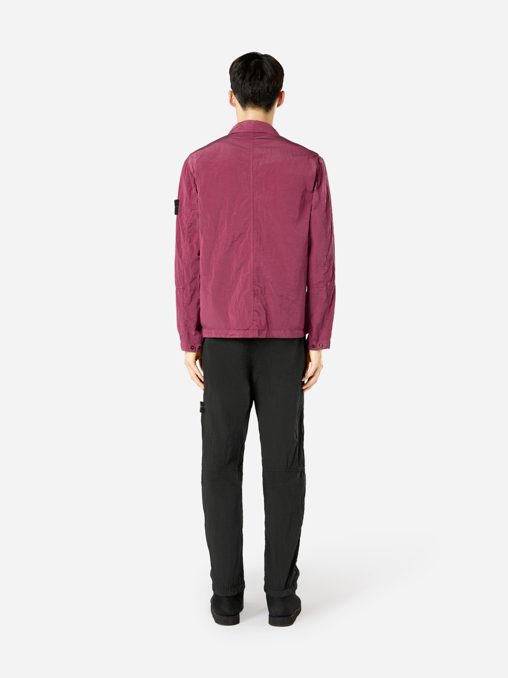 Stone island overshirt burgundy on sale