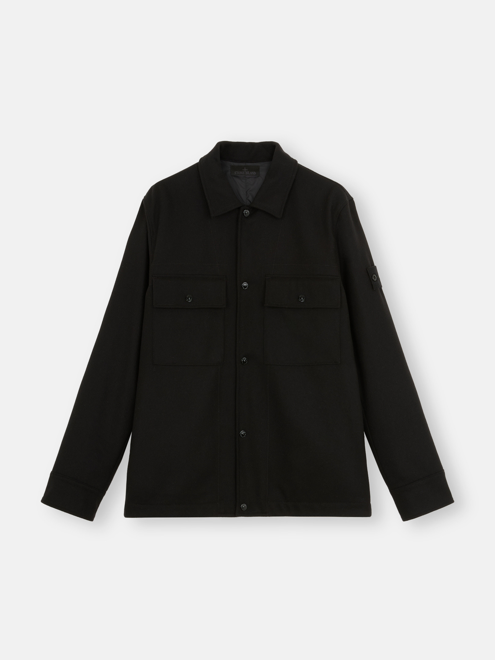 120F4 WOOL NYLON FLANNEL STONE ISLAND GHOST PIECE