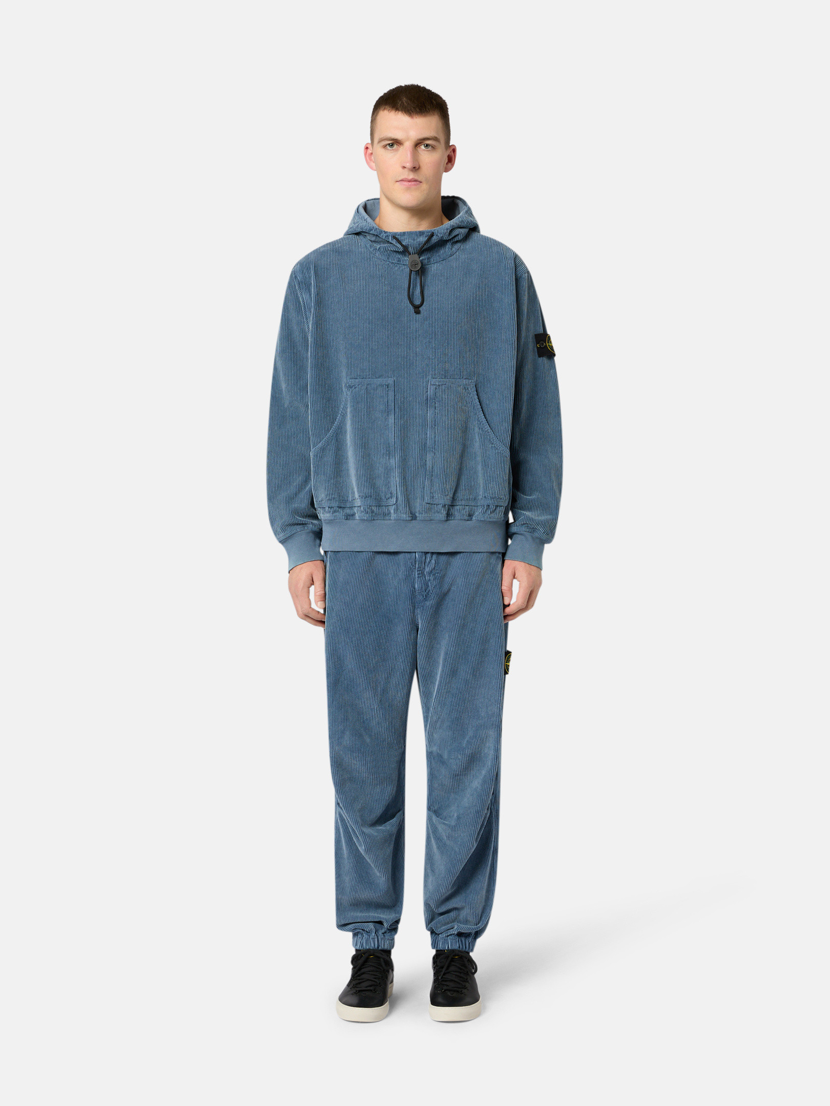 Mid Blue 12106 ORGANIC COTTON CORDUROY 800 FROST FINISH Loose Fit 
