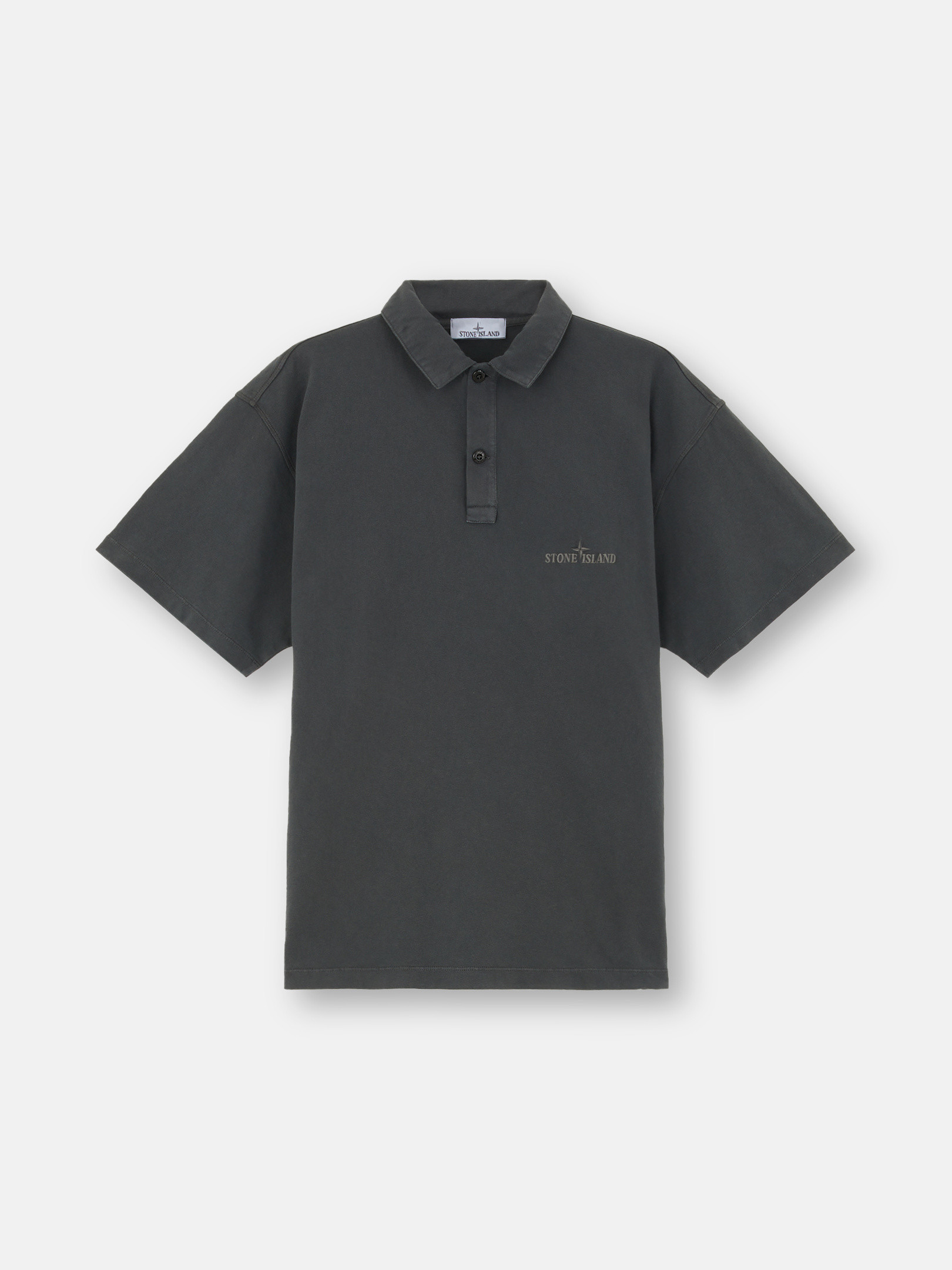 Grey stone island fashion polo