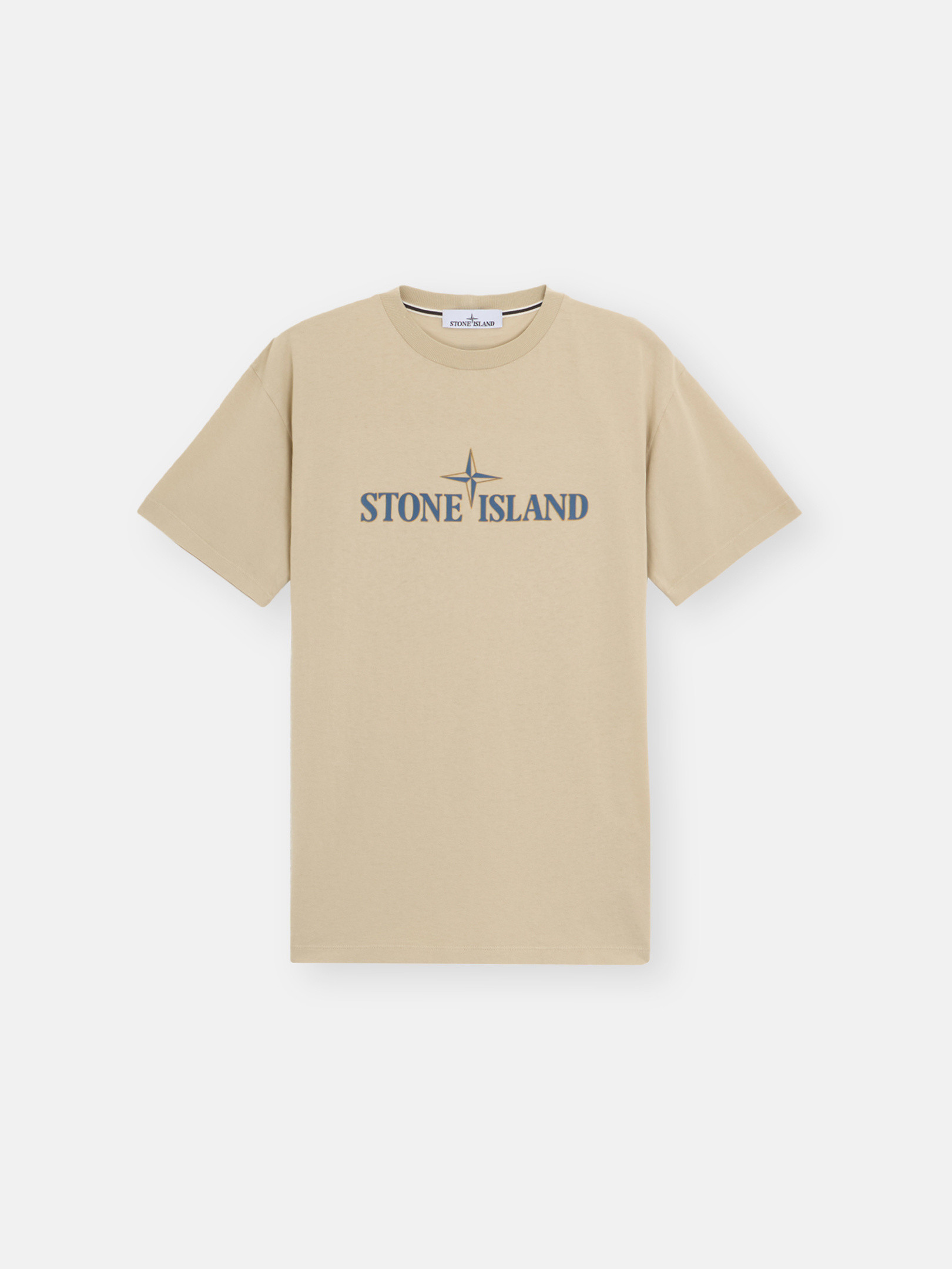 Stone Island - 2ns80 Cotton Jersey, Homme, Blanc Cassé, Taille: M In Neutral