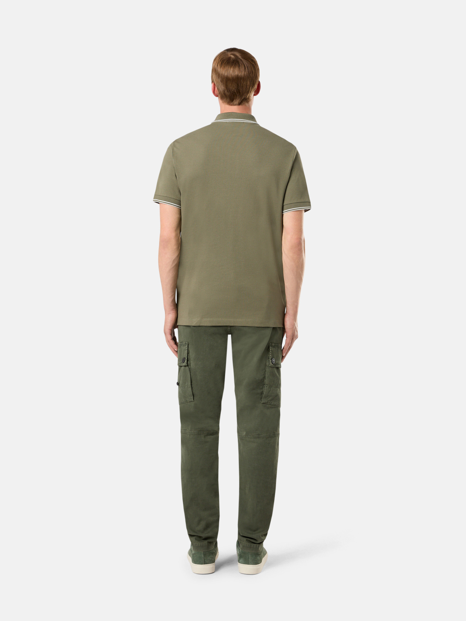 Musk Green 2SC18 STRETCH ORGANIC COTTON PIQUÉ Slim Fit Short