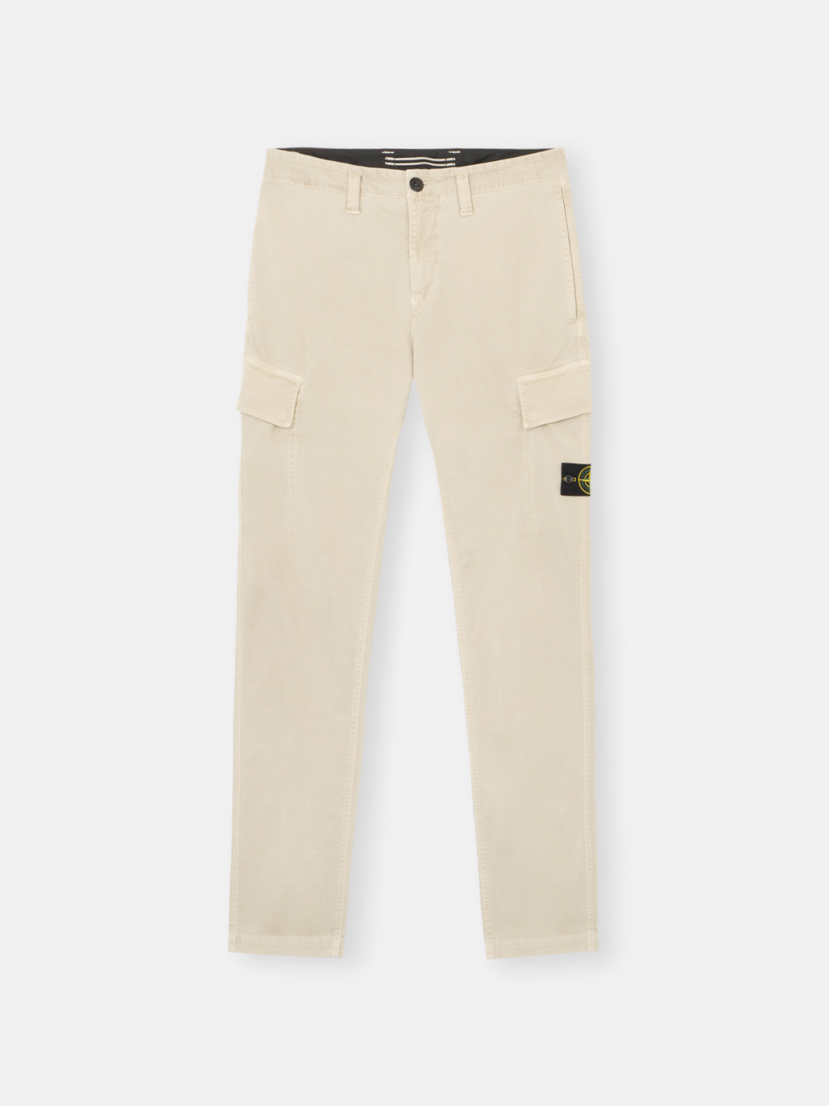 Stone Island - 301l1 Stretch Broken Twill Organic Cotton 'old' Effect, Homme, Blanc Cassé, Taille: 28 In Neutral