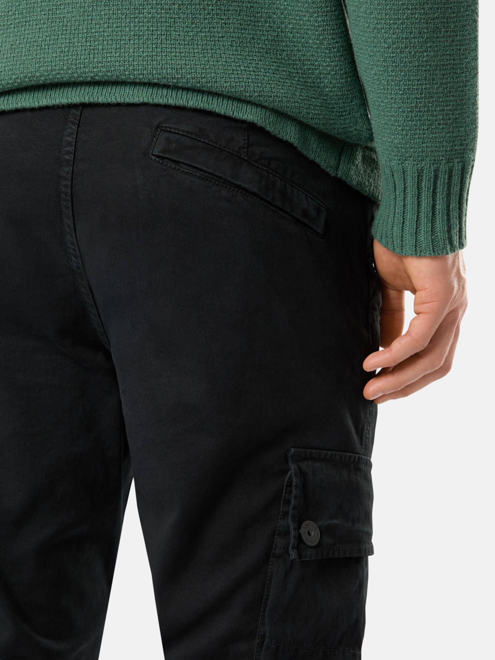 Black 303L1 STRETCH BROKEN TWILL ORGANIC COTTON 'OLD' EFFECT Black 303L1 STRETCH BROKEN TWILL ORGANIC COTTON 'OLD' EFFECT