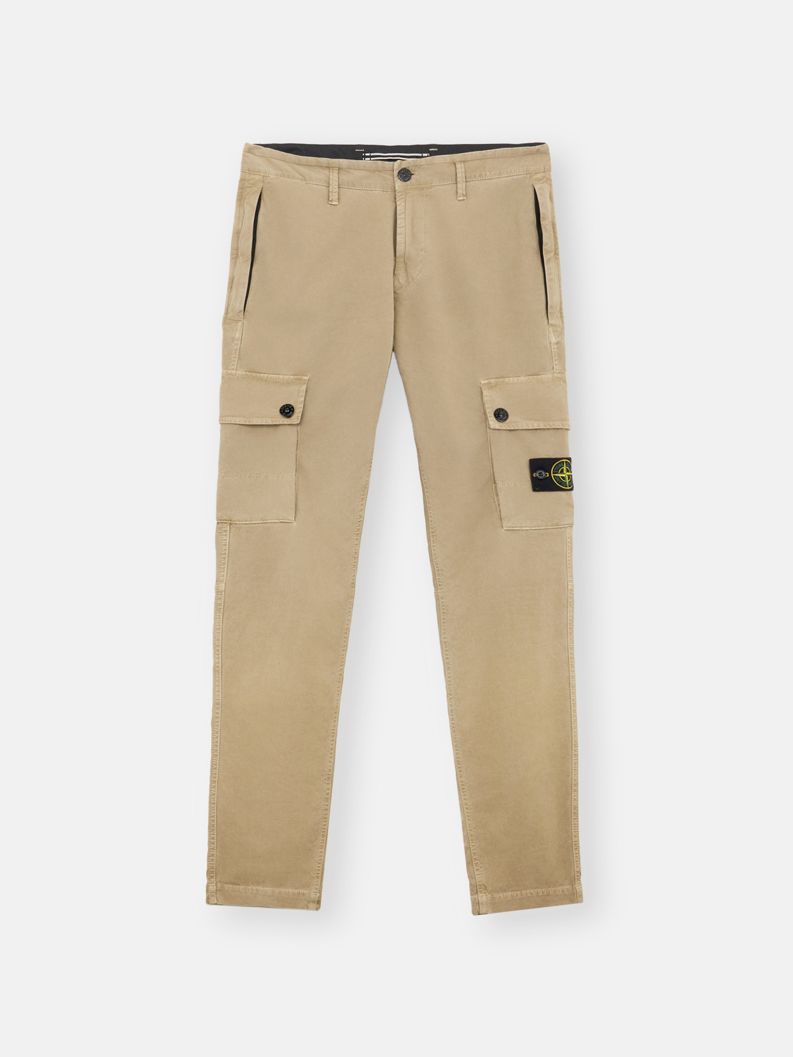 Stone Island - 303l1 Stretch Broken Twill Organic Cotton 'old' Effect, Homme, Biscuit, Taille: 28 In Neutral