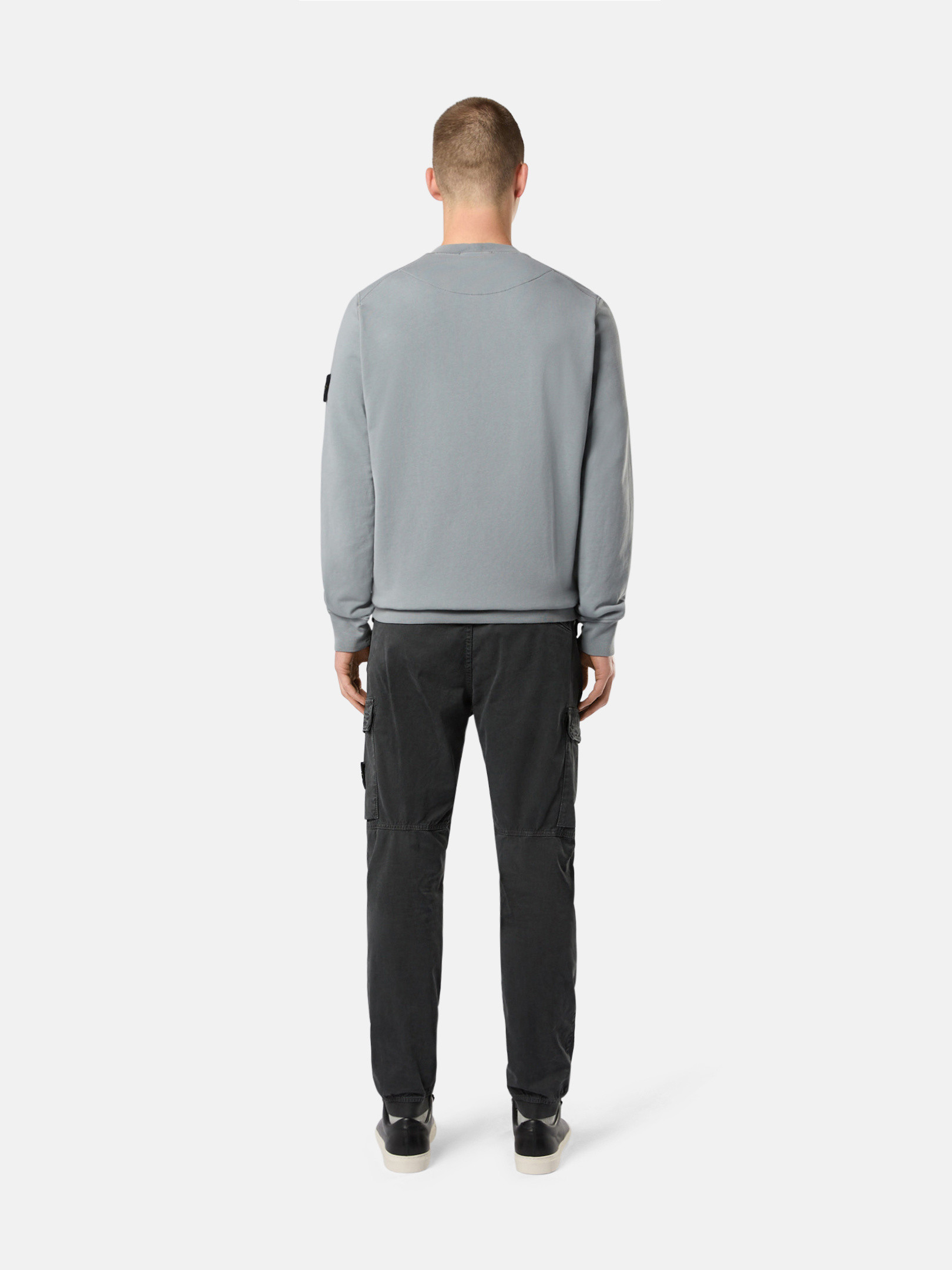 Bleigrau 313L1 STRETCH BROKEN TWILL ORGANIC COTTON 