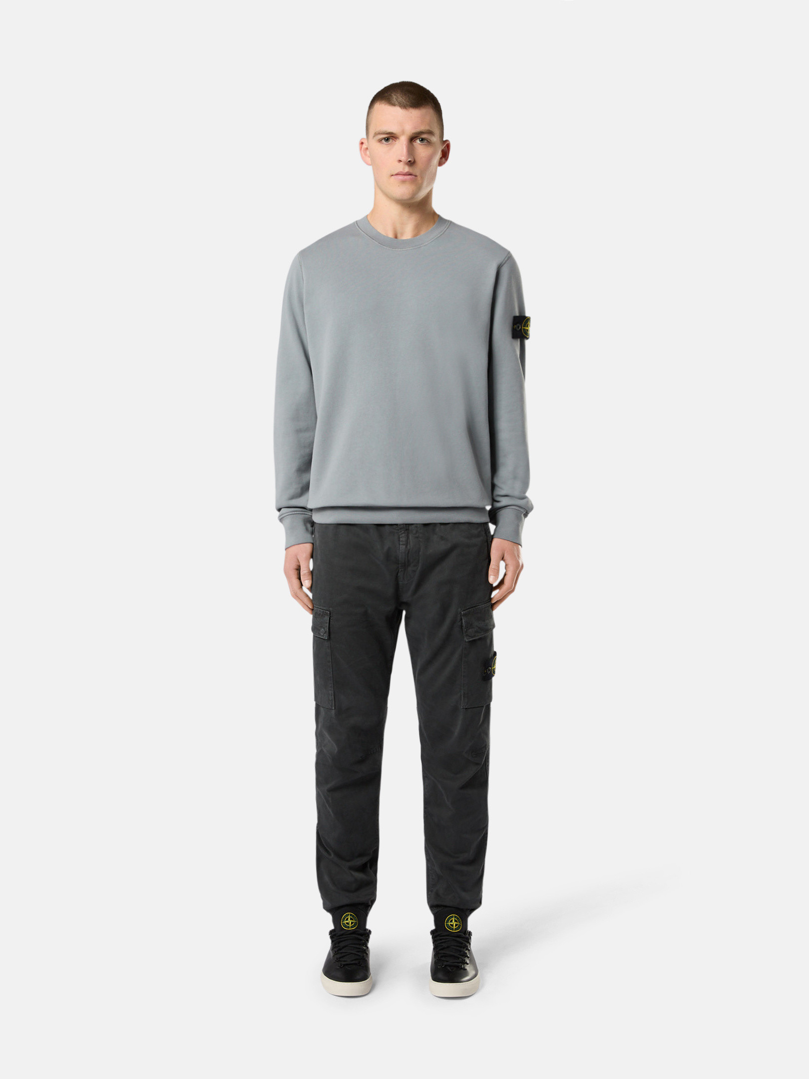 Bleigrau 313L1 STRETCH BROKEN TWILL ORGANIC COTTON 