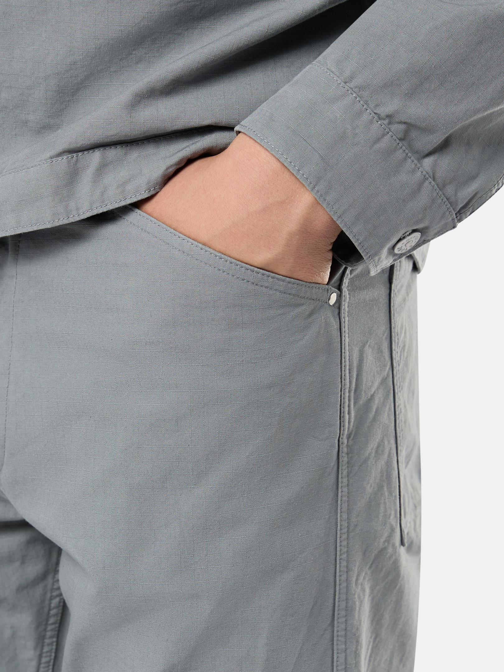 Green Grey 32312 COTTON RIPSTOP Chino Pants | Stone Island GB
