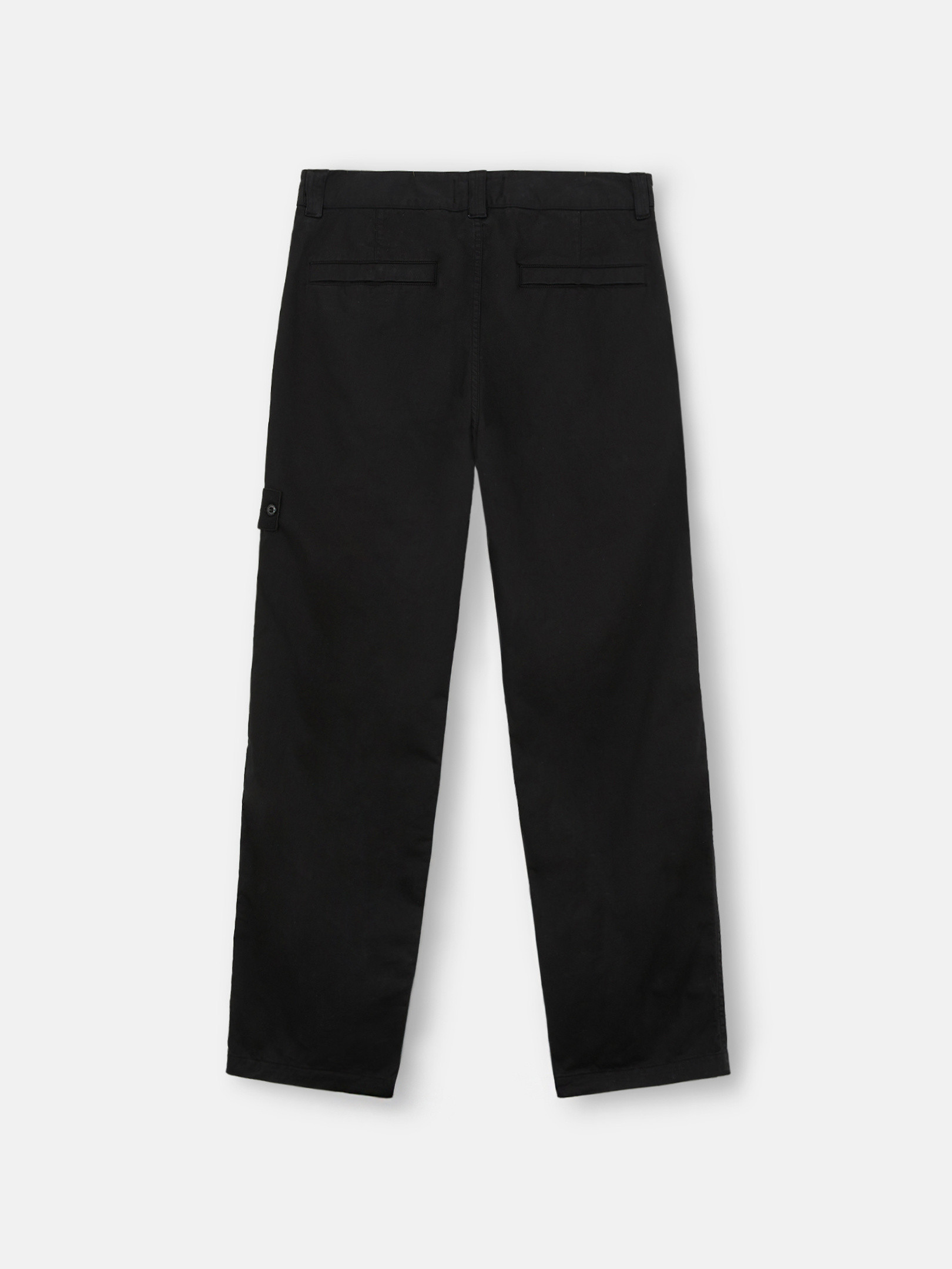 Black 337F6 STRETCH COTTON WOOL SATIN_STONE ISLAND GHOST Fatigue Pants with  Pockets | Stone Island US