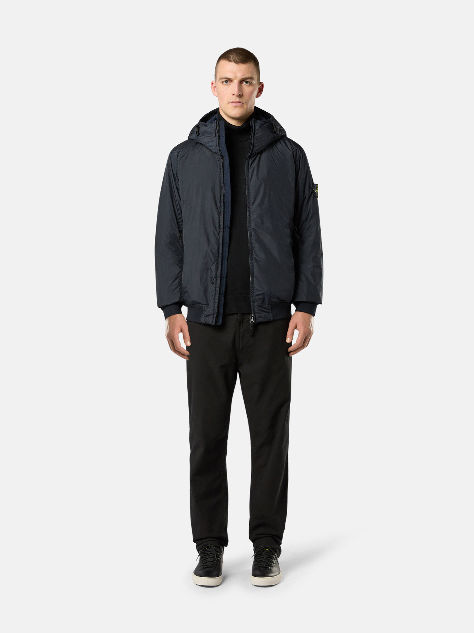 Meeresblau 40823 CRINKLE REPS R-NY Windabweisender Blouson mit 