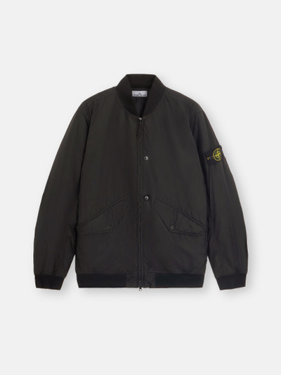 Black 40923 CRINKLE REPS R NY Wind Resistant Bomber Jacket Stone Island US