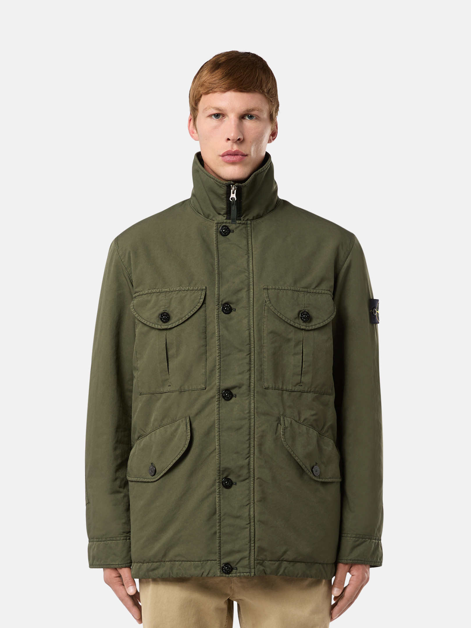 Musk Green 41749 DAVID-TC Field Jacket with Anti-Drop | Stone Island NO