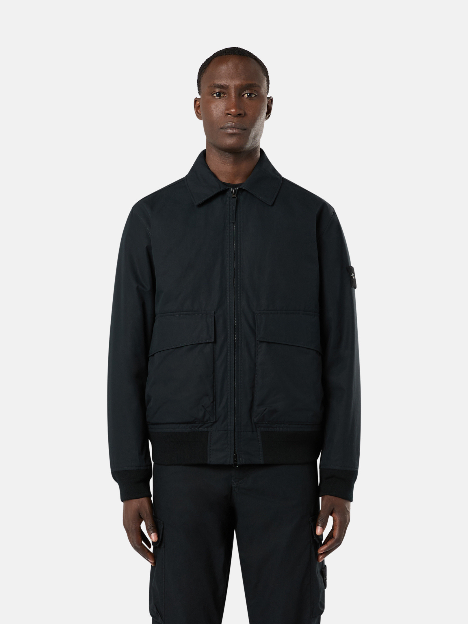 Black 420F1 WEATHERPROOF COTTON CANVAS_STONE ISLAND GHOST Blouson  