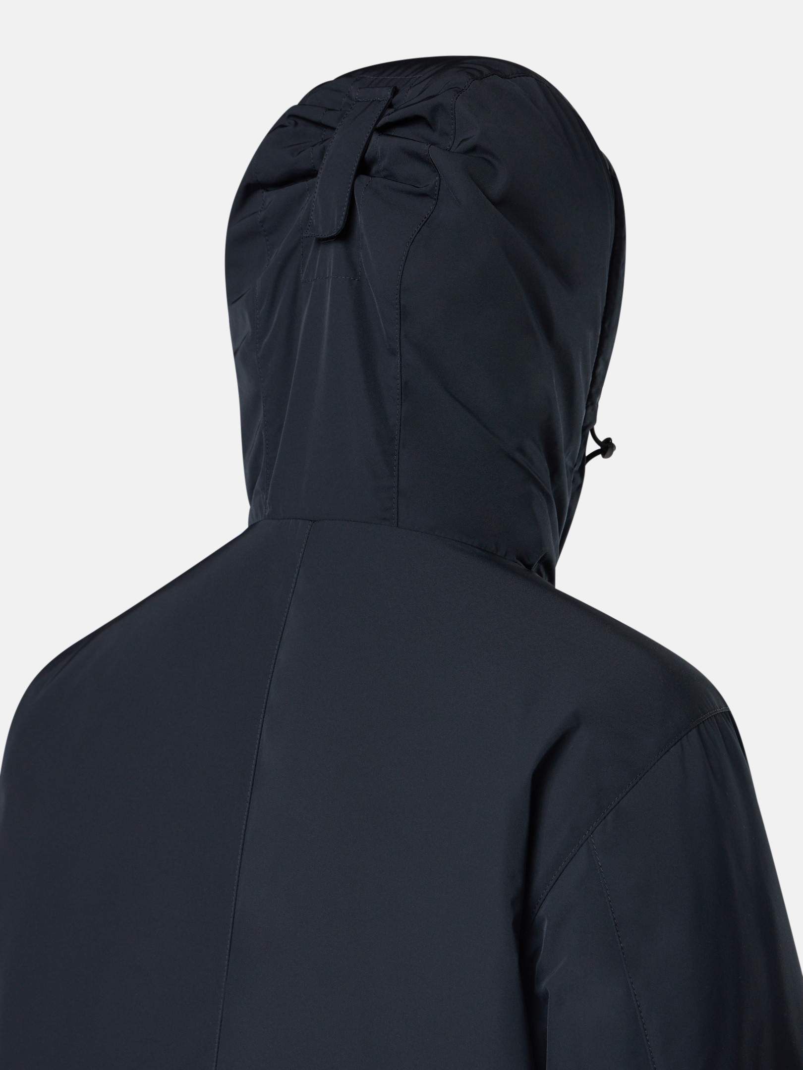 Navy Blue 43426 POLYESTER MICRO TWILL Hooded Jacket with Anti-Drop 