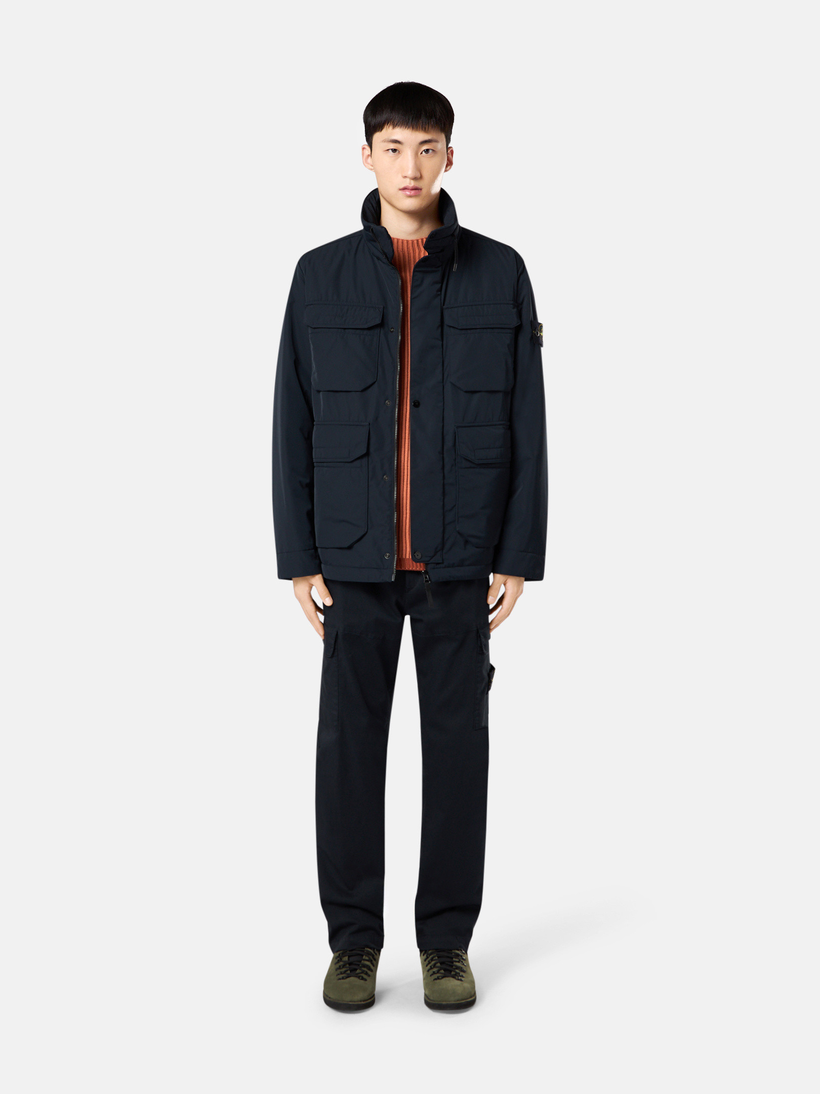 Meeresblau 43626 POLYESTER MICRO TWILL Field Jacket mit 