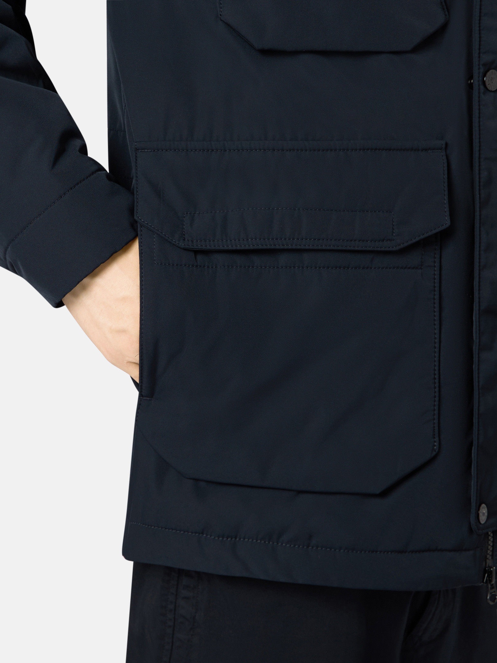 Meeresblau 43626 POLYESTER MICRO TWILL Field Jacket mit 