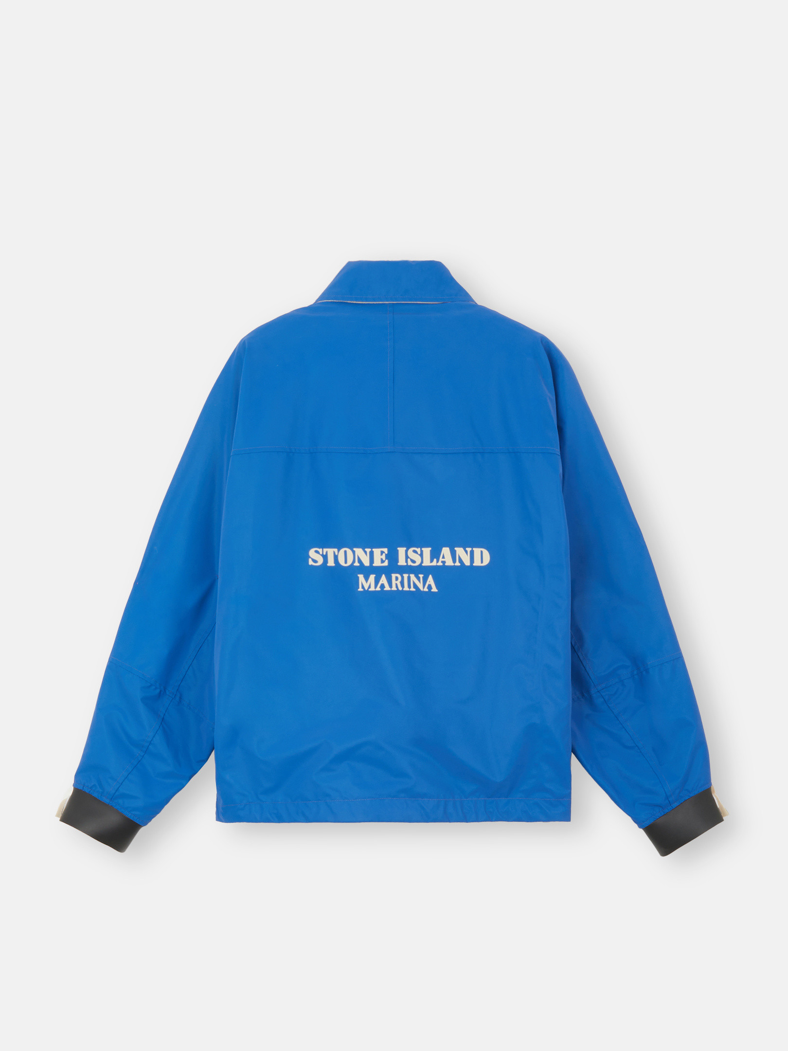 Bright Blue 445X2 NYLON CANVAS WITH PLATED REFLECTIVE STONE ISLAND MARINA Wind Resistant Jacket with Reflective Coating Stone Island GB