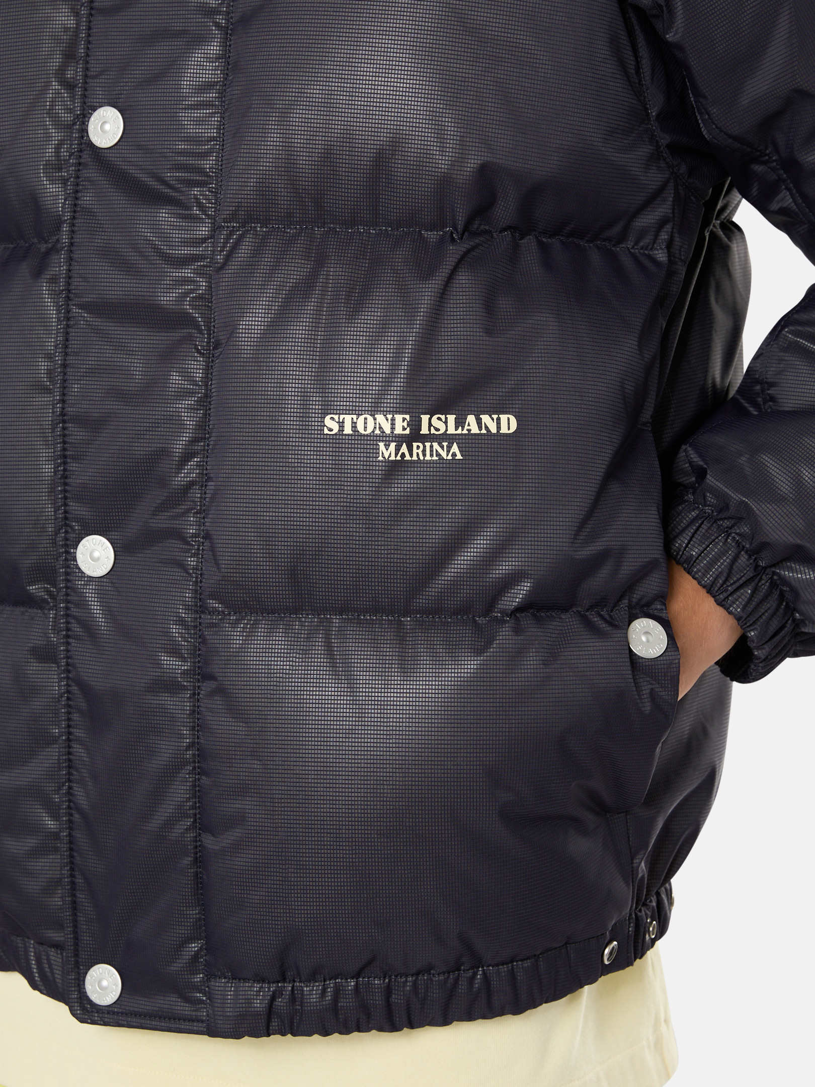 インクブルー 446X1 NYLON RIPSTOP COVER DOWN_ STONE ISLAND