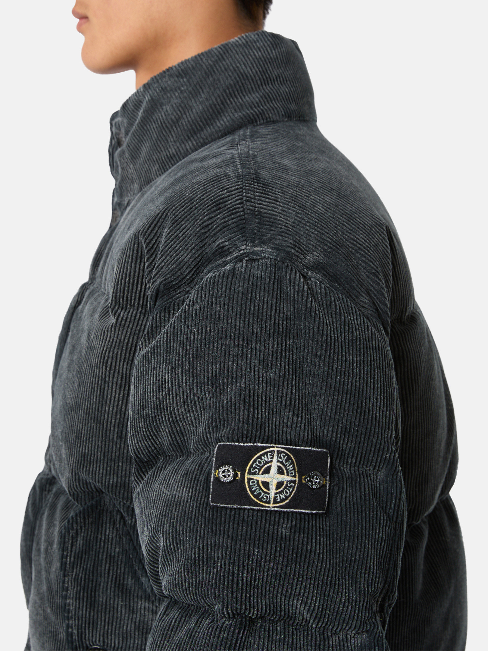 Stone island misaligned frost hoodie