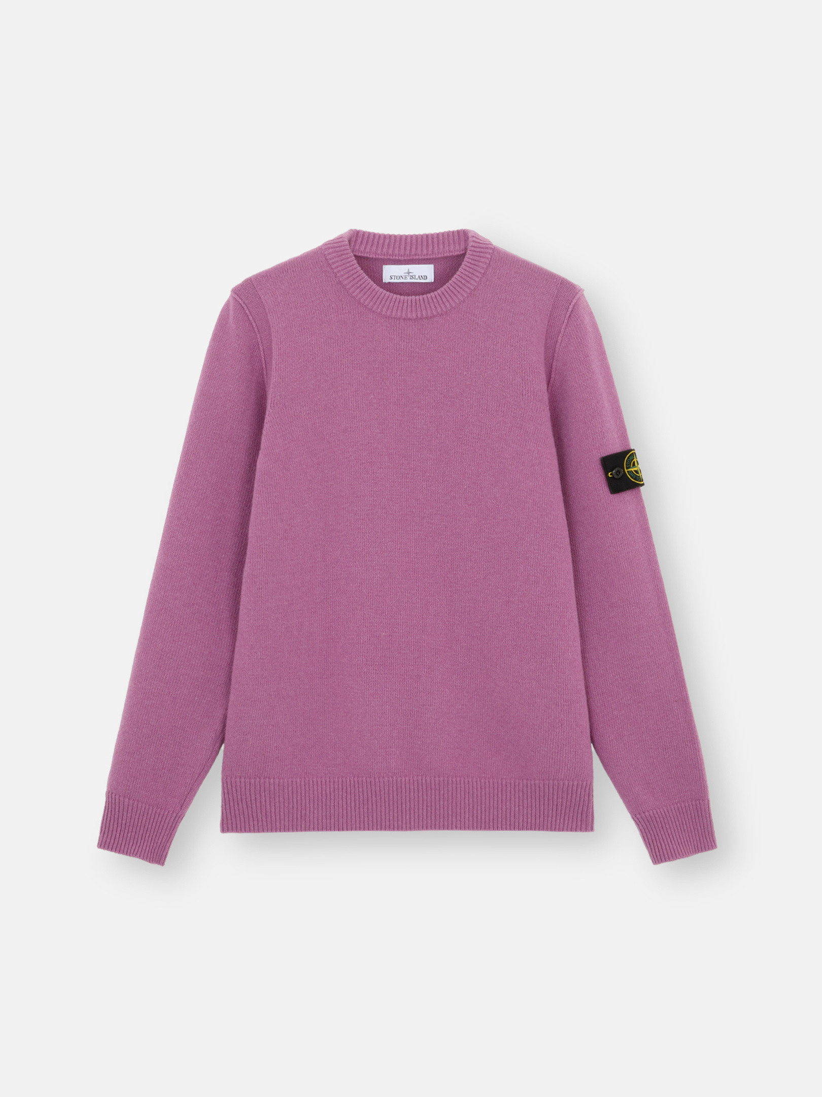 Onion Rose 508A3 LAMBSWOOL Crewneck Sweater with Stitch Details Stone Island IE