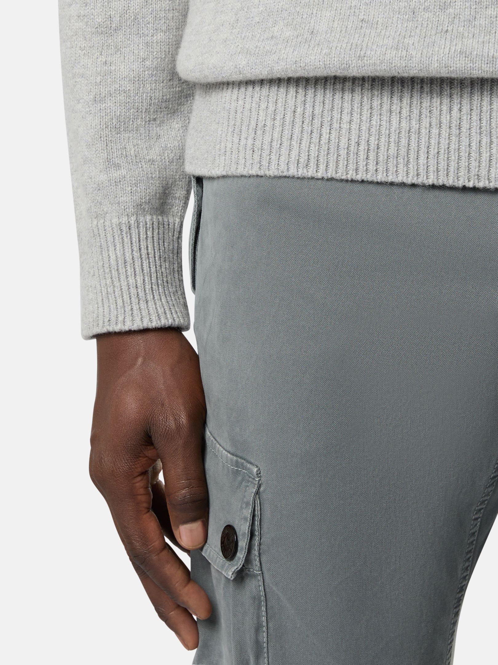 ダストグレーメランジ 508A3 LAMBSWOOL クルーネックセーター ダストグレーメランジ 508A3 LAMBSWOOL クルーネックセーター