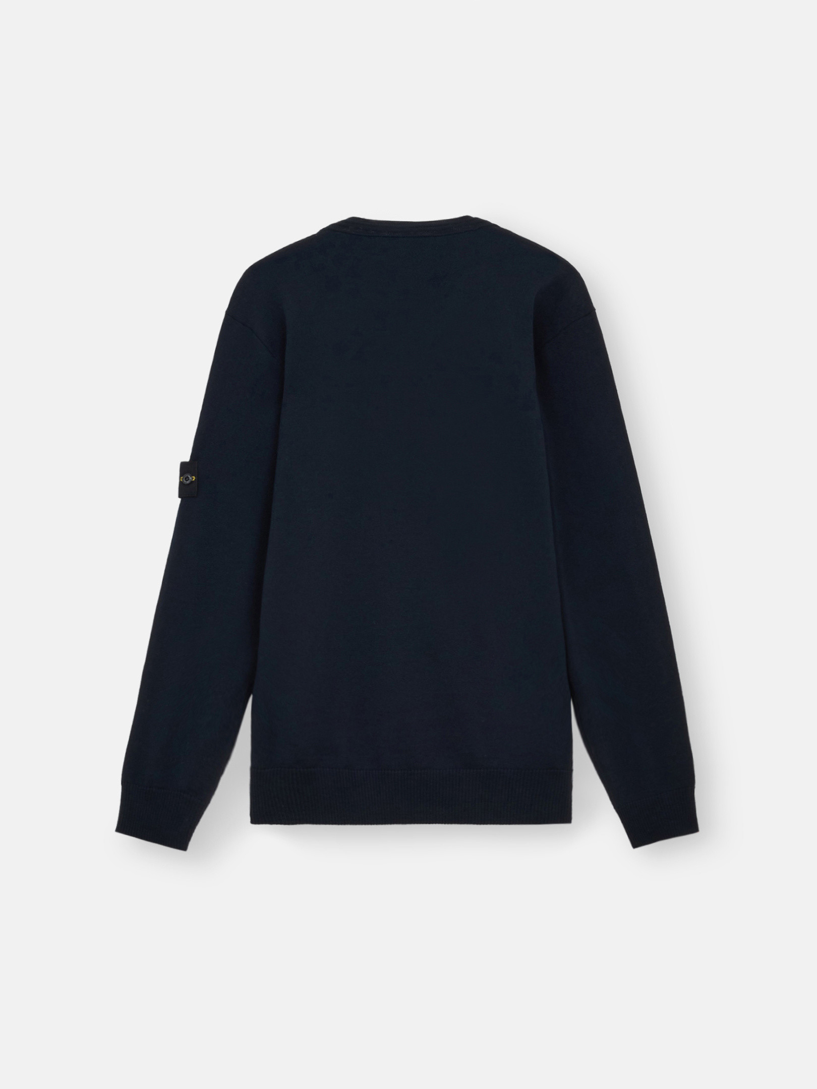 Navy Blue 510C4 LIGHT PURE RWS WOOL Crewneck Sweater with Ribbing Stone Island US