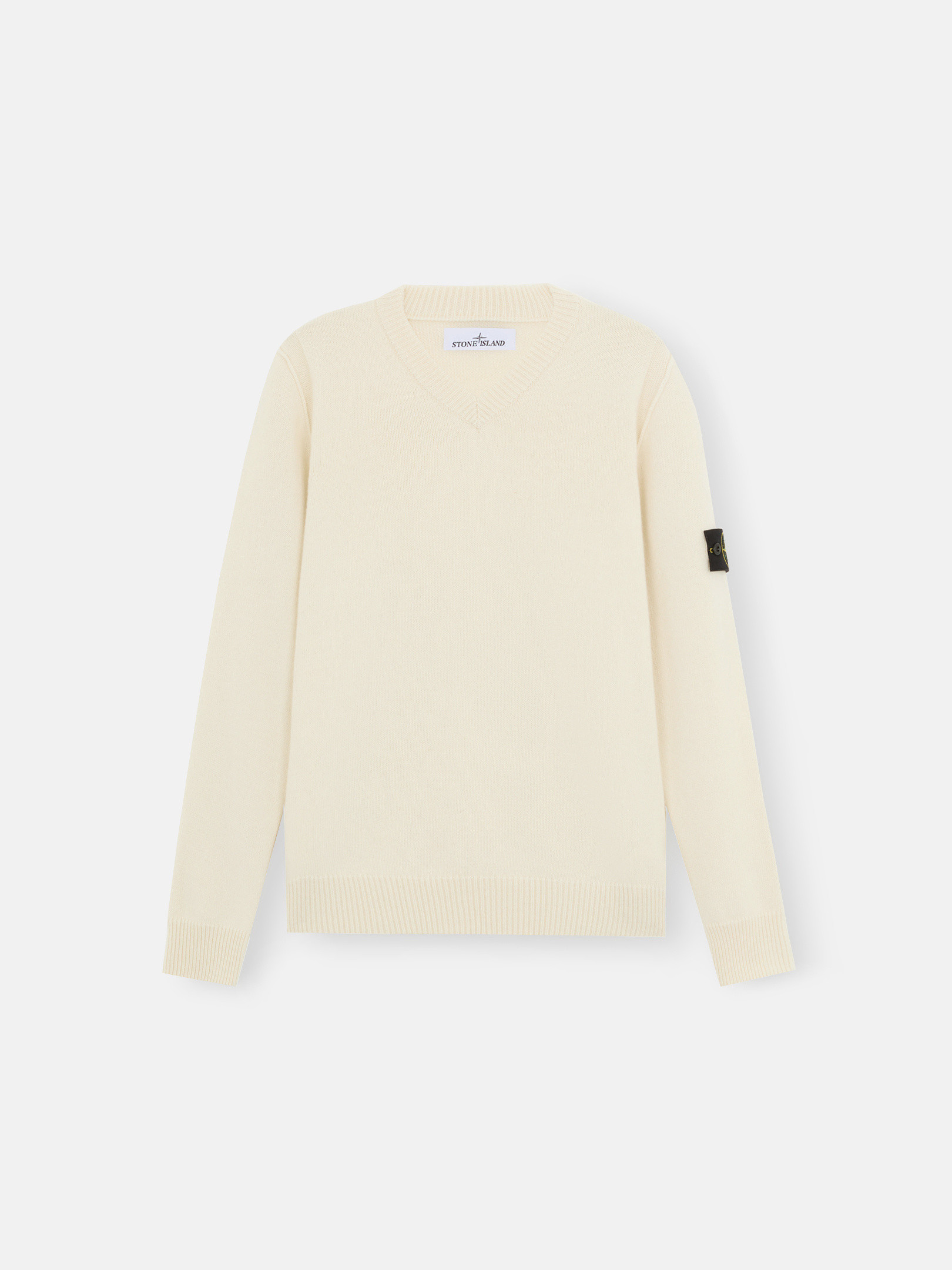 Stone Island - 533a3 Lambswool, Homme, Blanc Naturel, Taille: 3xl In Neutral