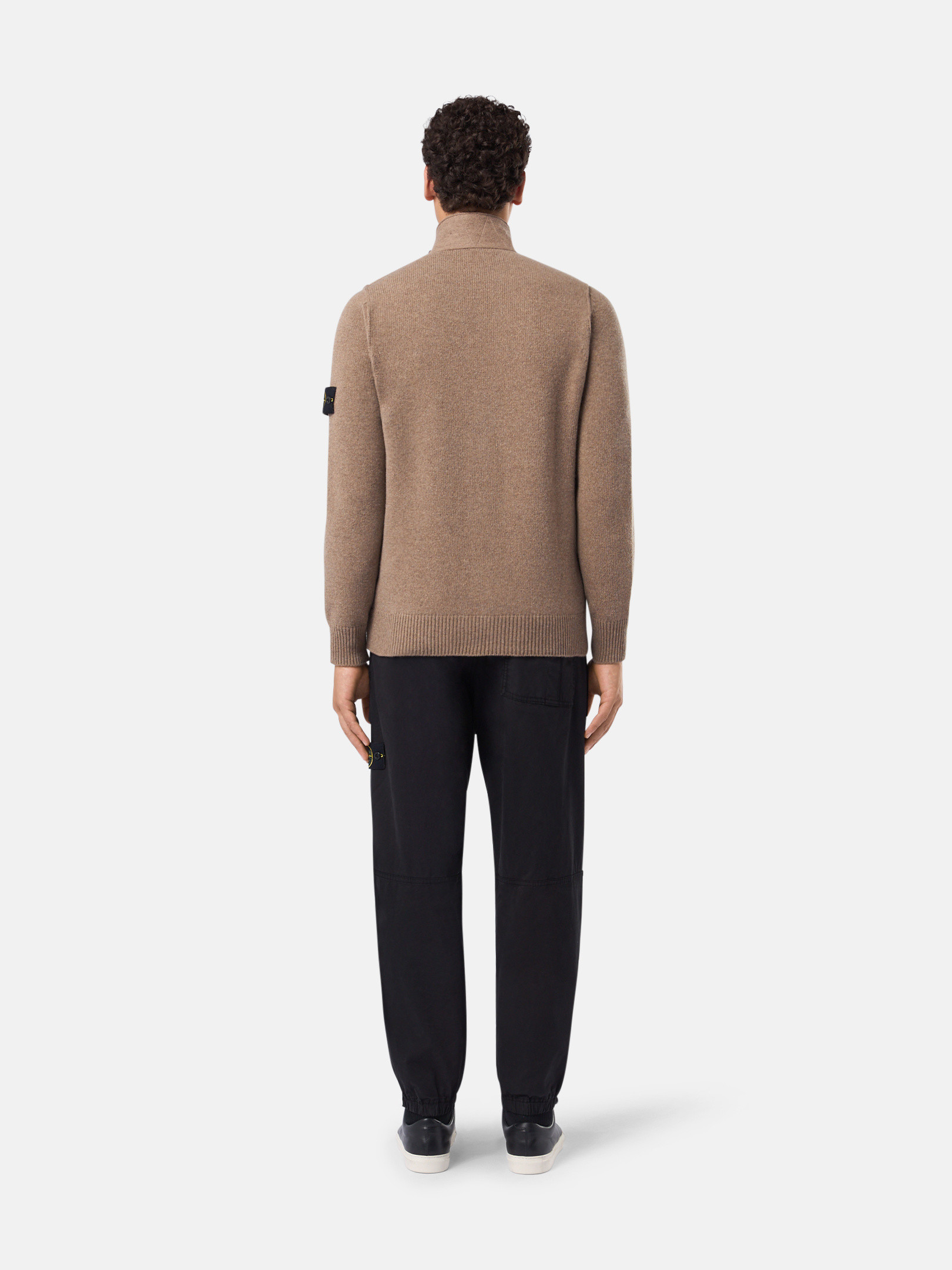 Walnussbraun 547A3 LAMBSWOOL Strickjacke mit durchgehendem 