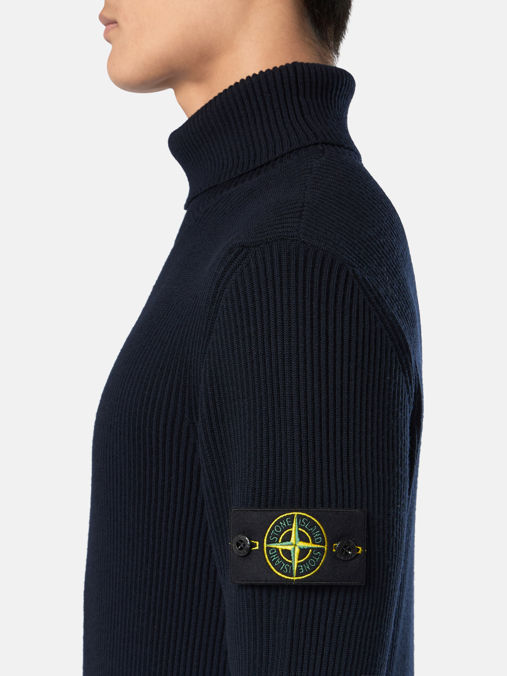 Stone Island Roll Neck Rib Knit Black | END. (KR)