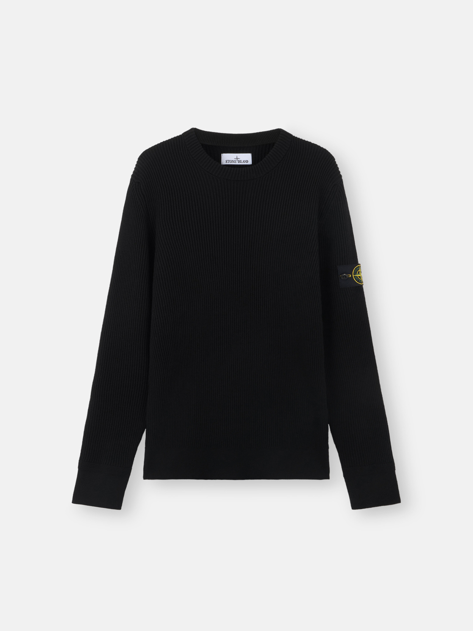 Stone island black jumper mens on sale