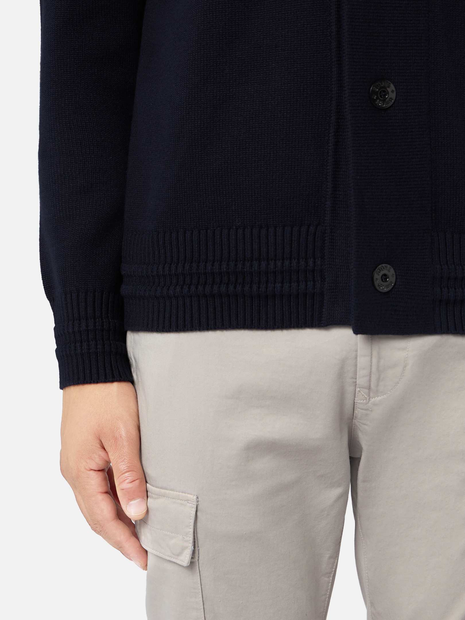 ネイビーブルー 556A2 WINTER COTTON カーディガン ルーズ