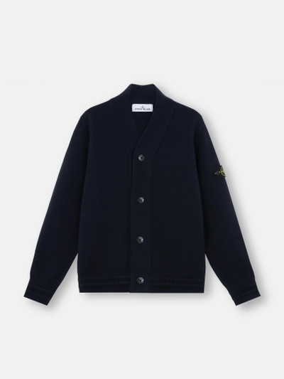 Navy Blue 556A2 WINTER COTTON Loose Fit Cardigan with Buttons | Stone  Island HU