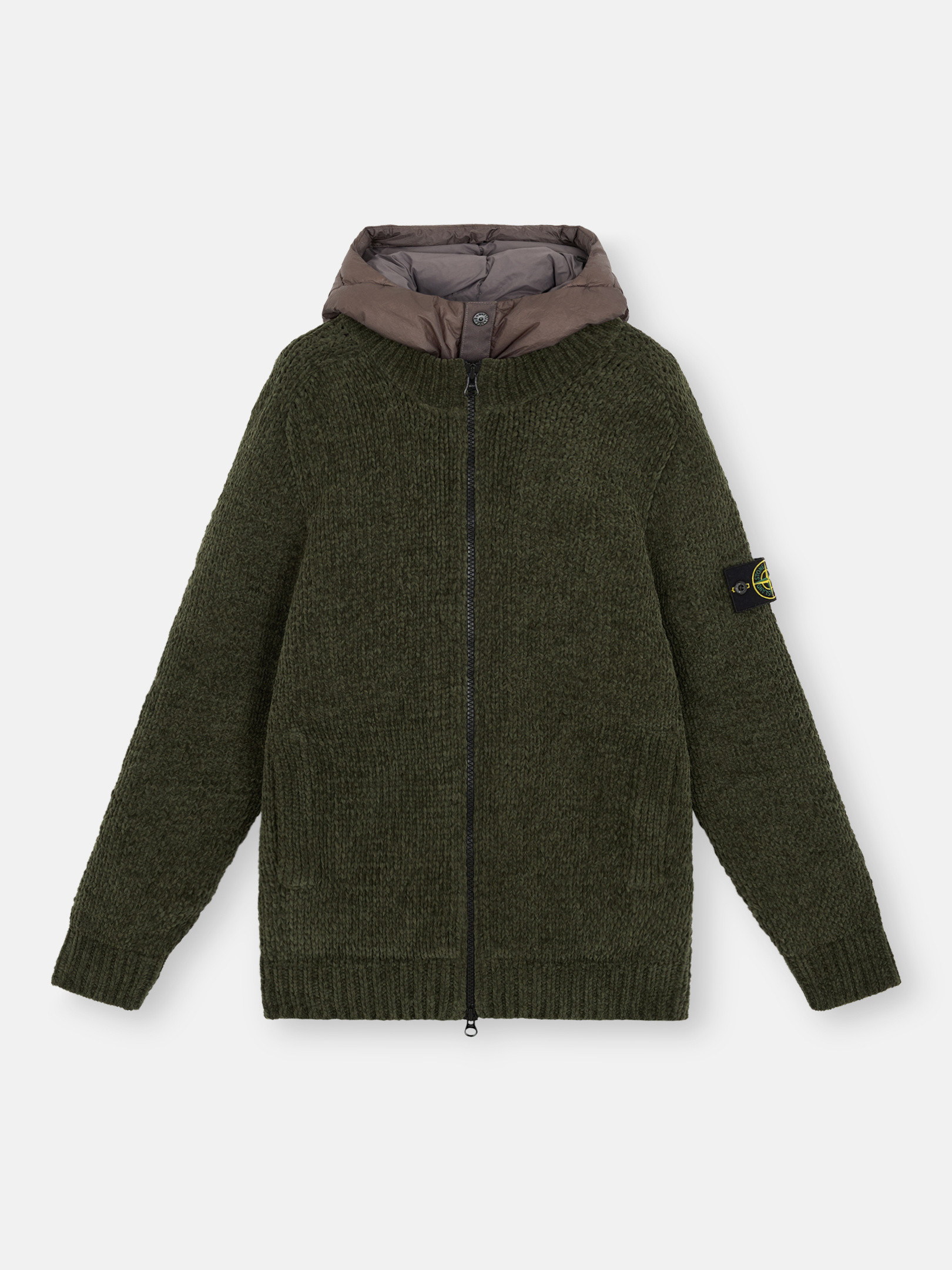 ムスクグリーン 559A9 COTTON CHENILLE プレジデントニット デタッチャブルライナー付き | Stone Island JP