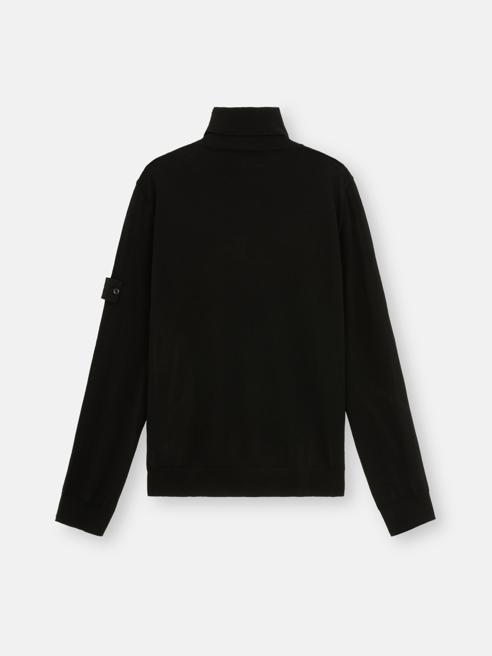 Black 565FC LIGHT PURE RWS WOOL STONE ISLAND GHOST Turtleneck Jumper with Ribbed Details Stone Island US