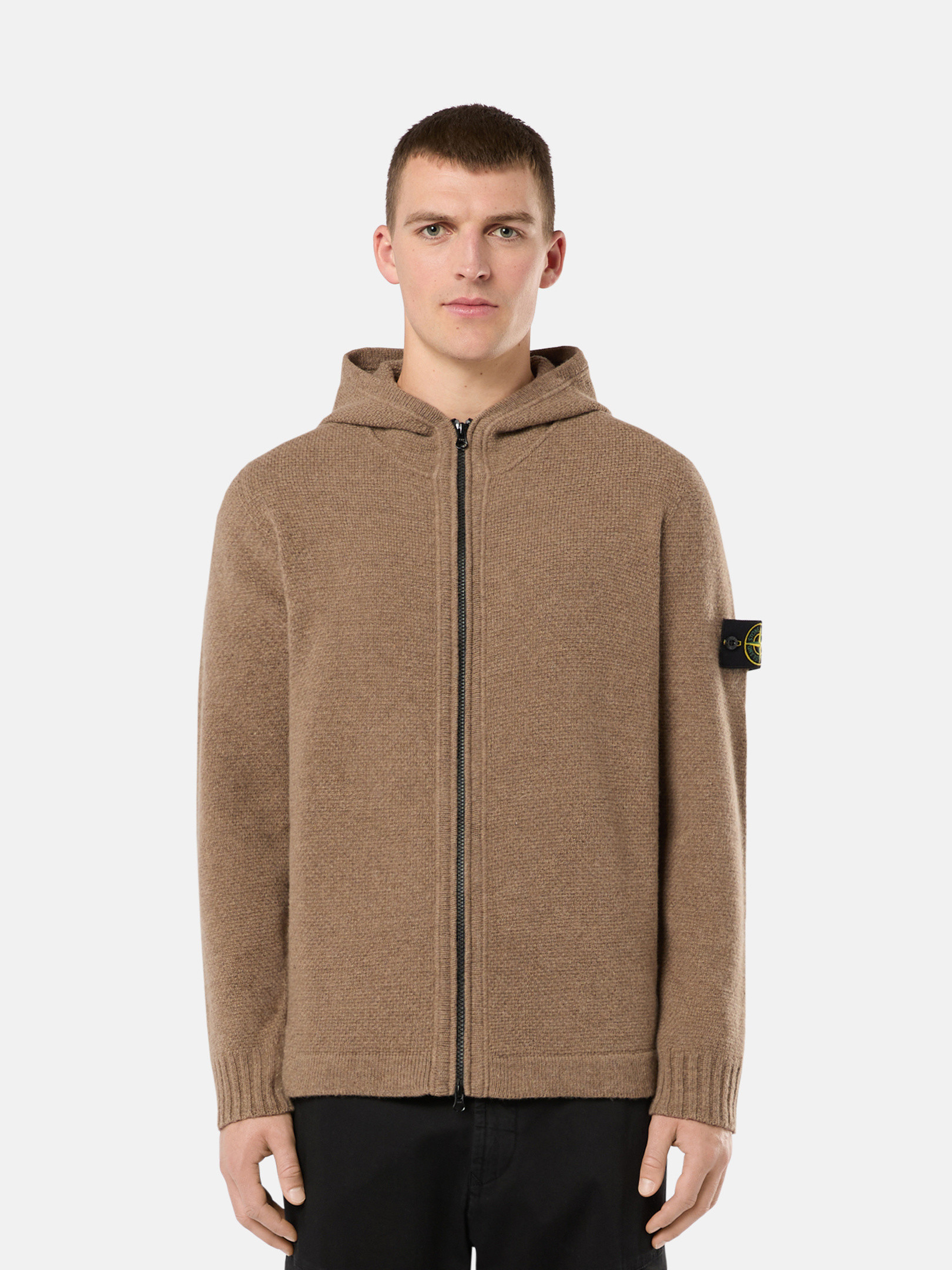 ウォールナットブラウン 567A3 LAMBSWOOL カーディガン