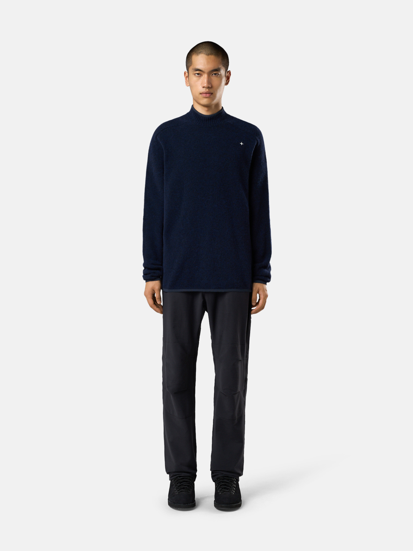 マリンブルー 570GA GAUZED EFFECT WOOL BLEND_STONE ISLAND マリンブルー 570GA GAUZED EFFECT WOOL BLEND_STONE ISLAND