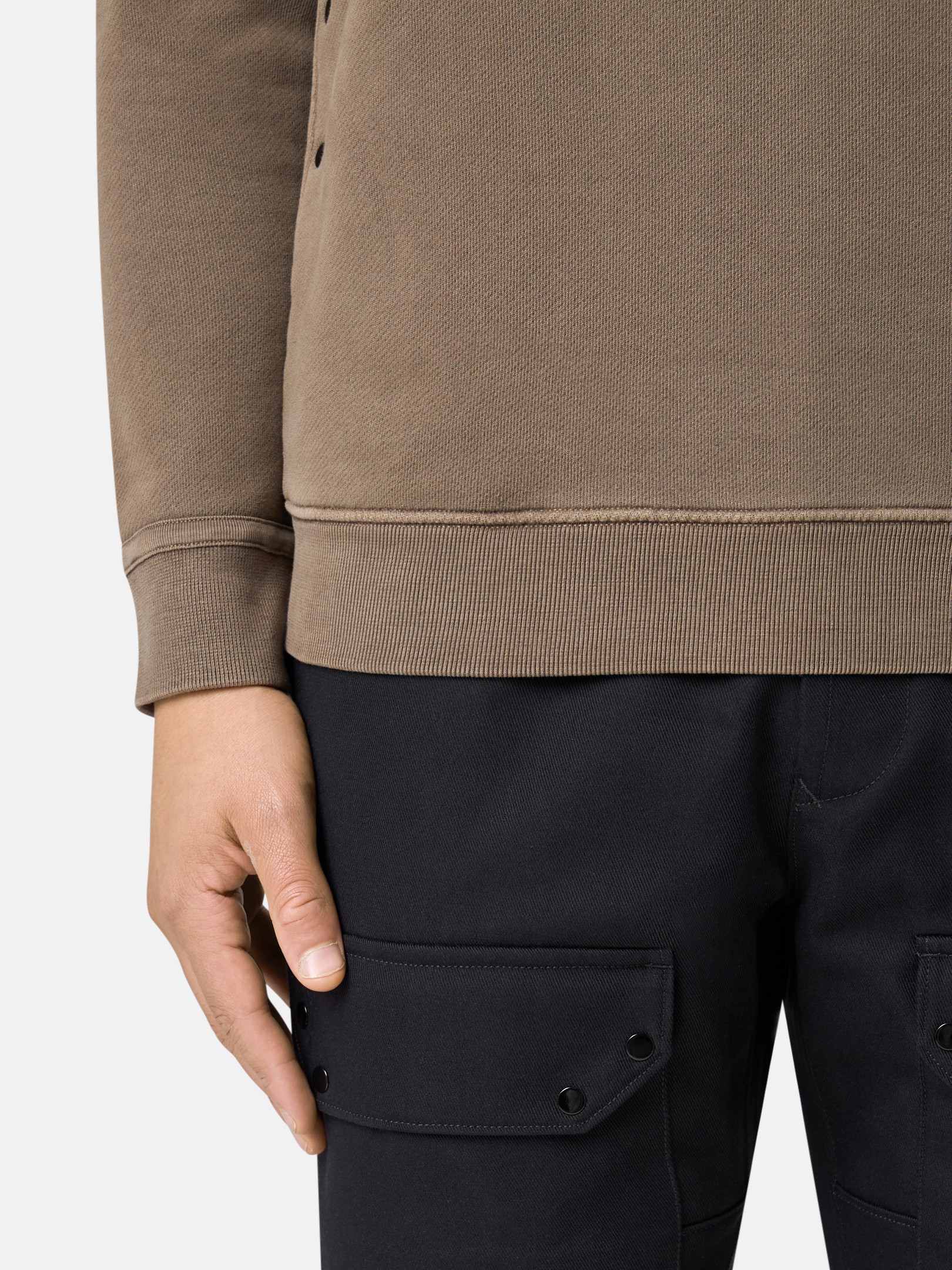 ウォールナットブラウン 61241 ORGANIC COTTON DIAGONAL FLEECE ウォールナットブラウン 61241 ORGANIC COTTON DIAGONAL FLEECE