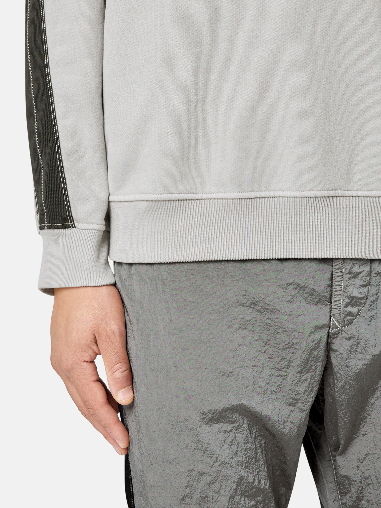Grey 61720 BRUSHED ORGANIC COTTON FLEECE Oversized Fit
