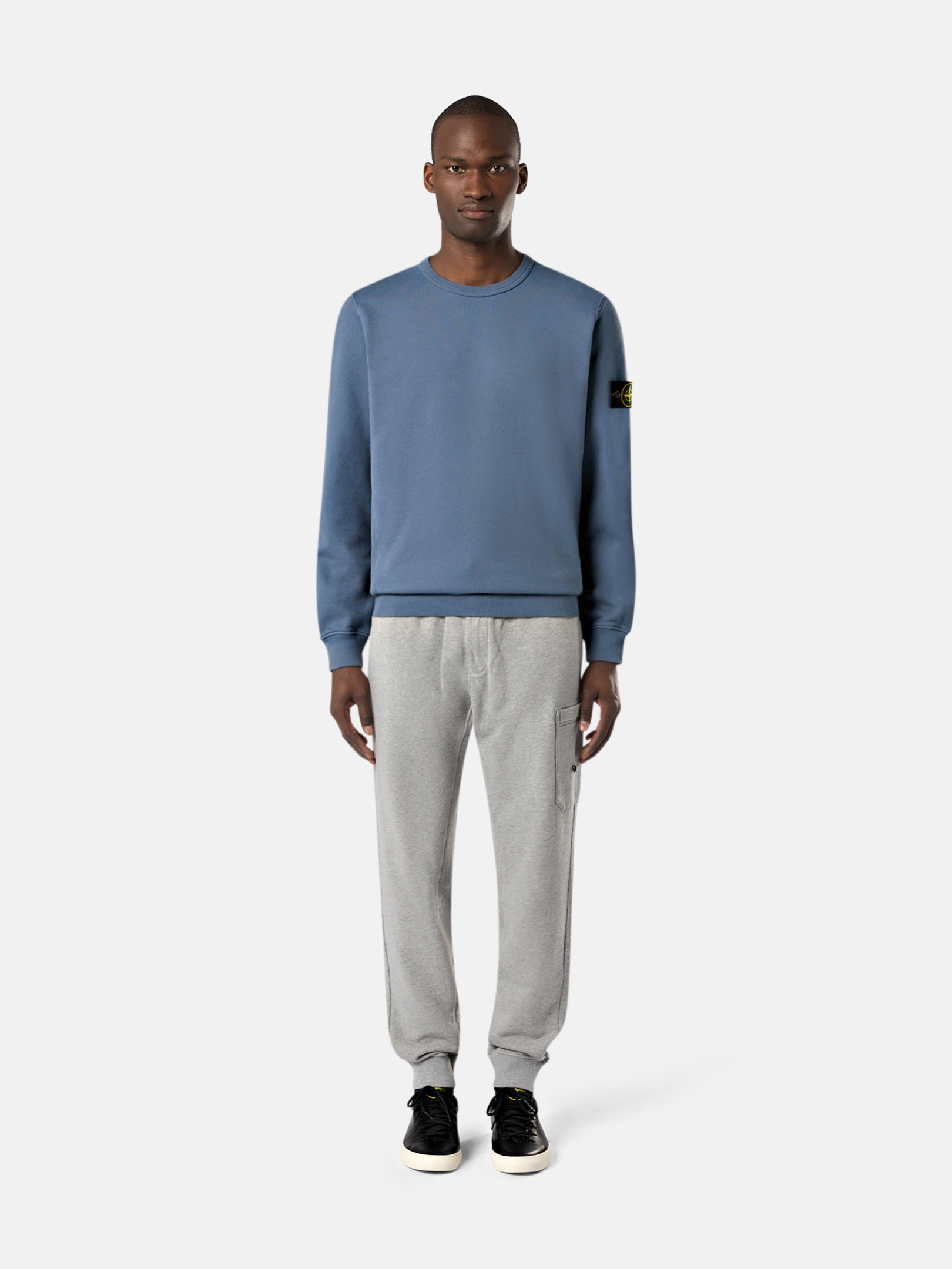 Mid Blue 62420 BRUSHED ORGANIC COTTON FLEECE Crewneck Mid Blue 62420 BRUSHED ORGANIC COTTON FLEECE Crewneck