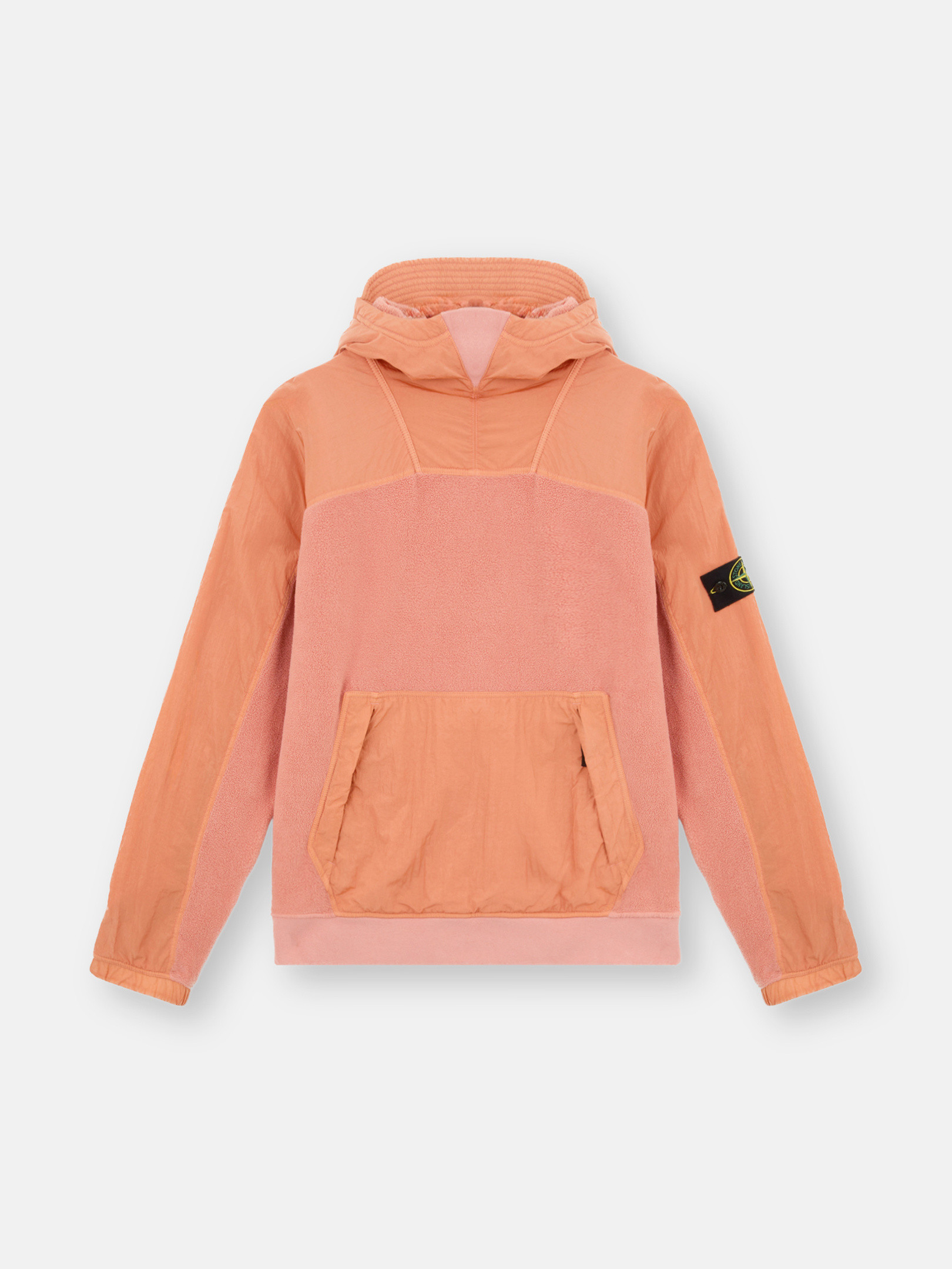 Orange 62653 COTTON PILE WITH NYLON TC Hooded Sweatshirt with Pockets Stone Island GB