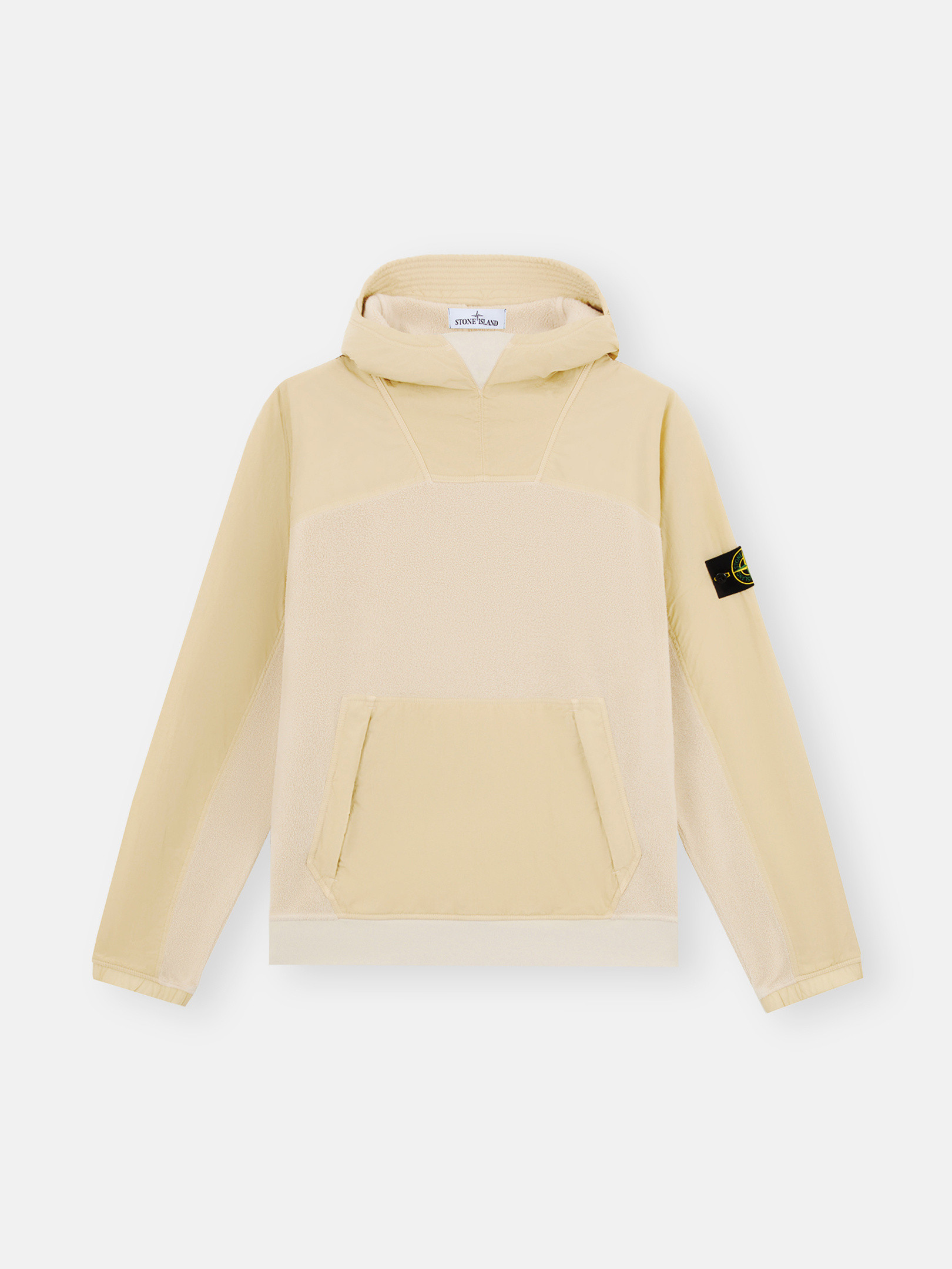 Off White 62653 COTTON PILE WITH NYLON TC Hooded Sweatshirt with Pockets Stone Island NL