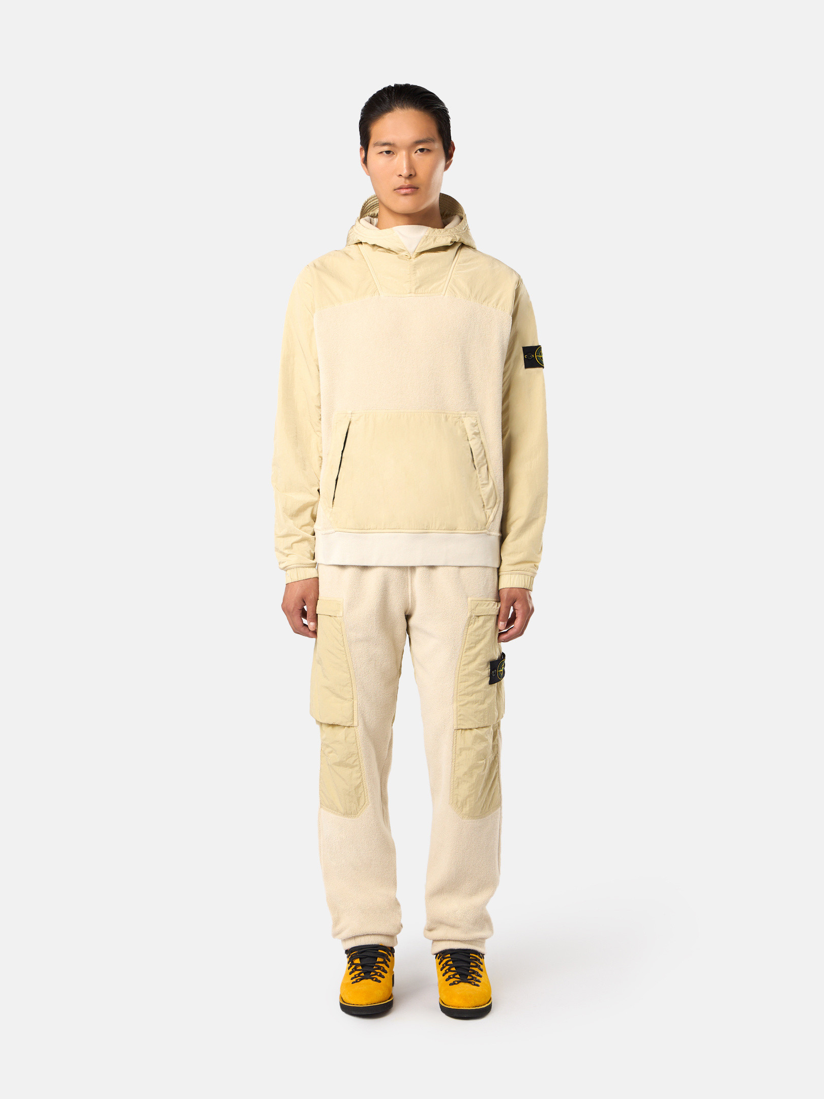 Off White 62753 COTTON PILE WITH NYLON TC Cargo Jogging Pants with Pockets Stone Island NL