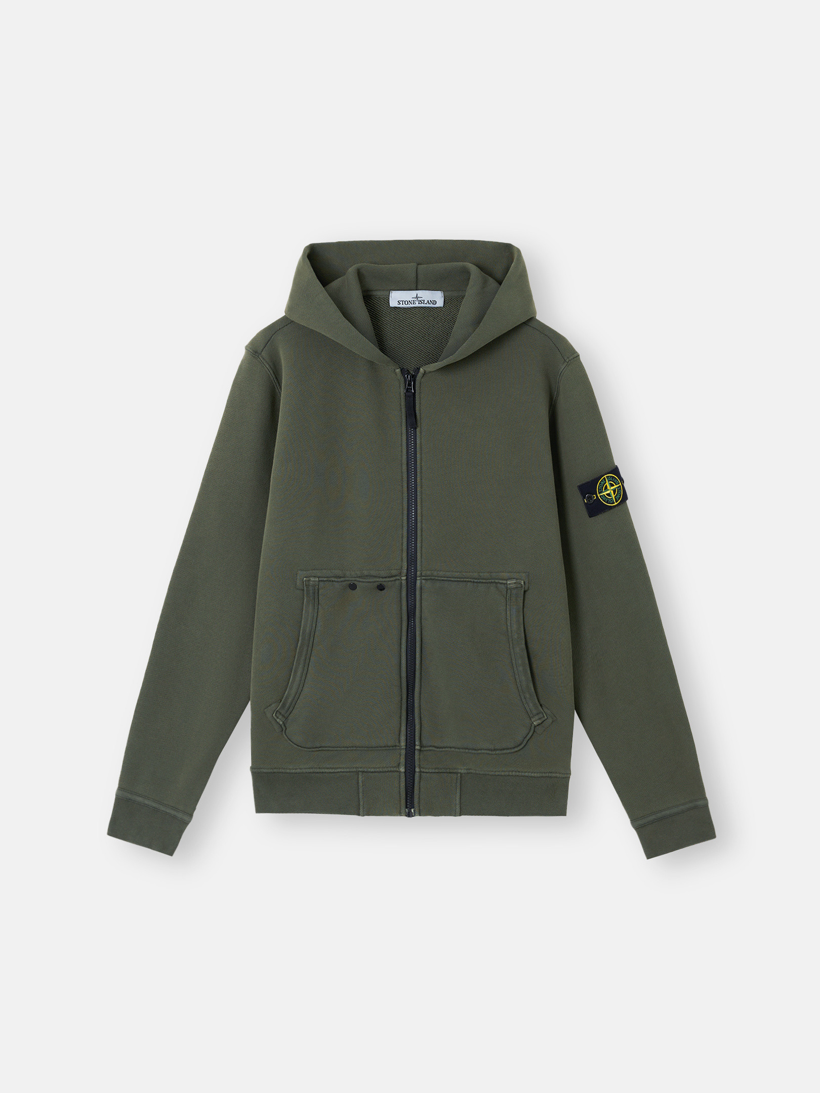 Stone island diagonal zip hoodie on sale