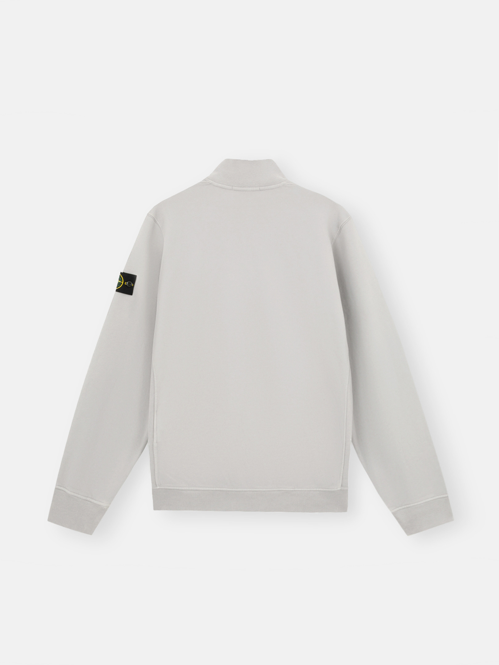 Grau 63420 BRUSHED ORGANIC COTTON FLEECE Sweatshirt mit halblangem  