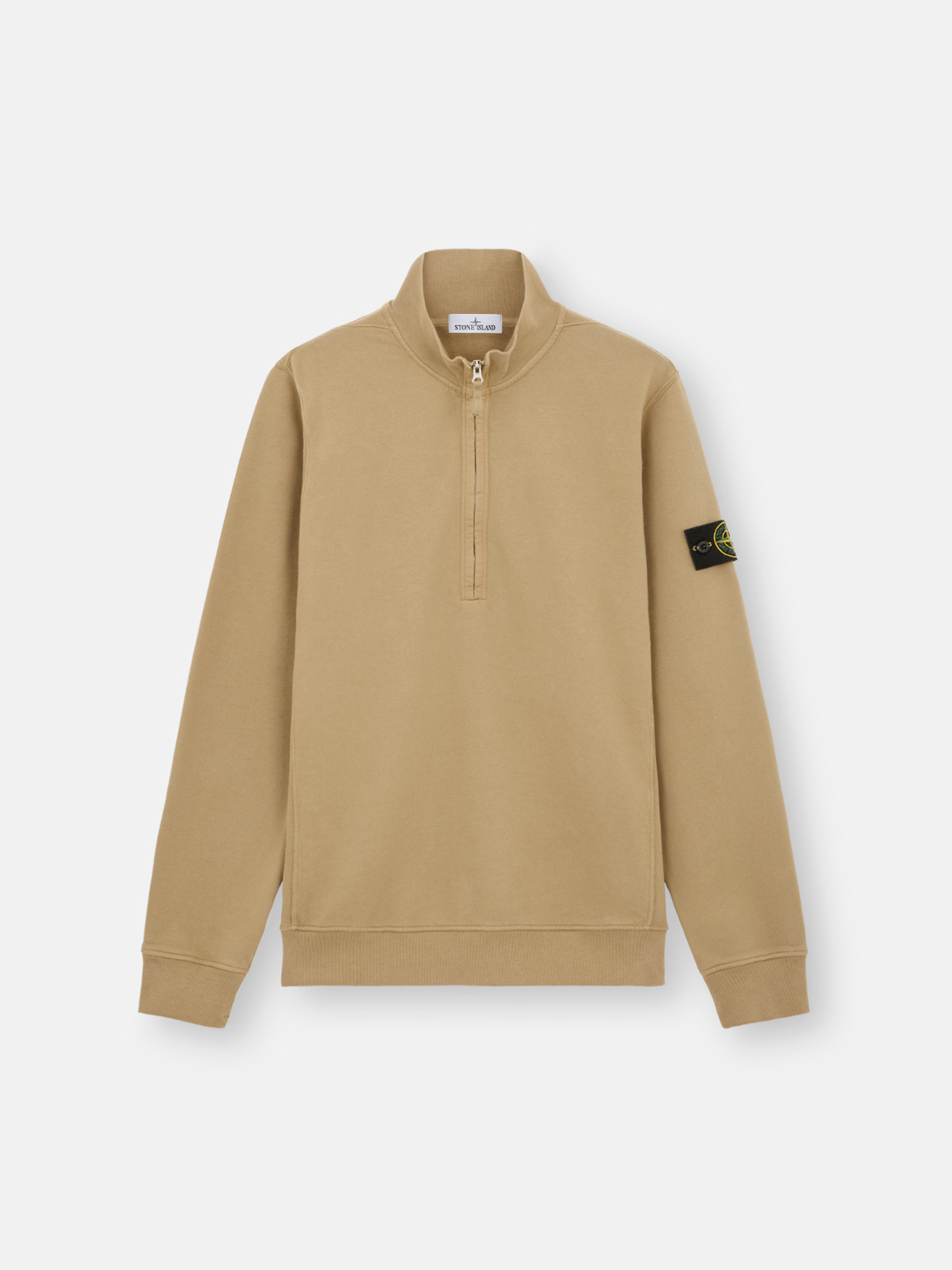 Graugelb 63420 BRUSHED ORGANIC COTTON FLEECE Sweatshirt mit 