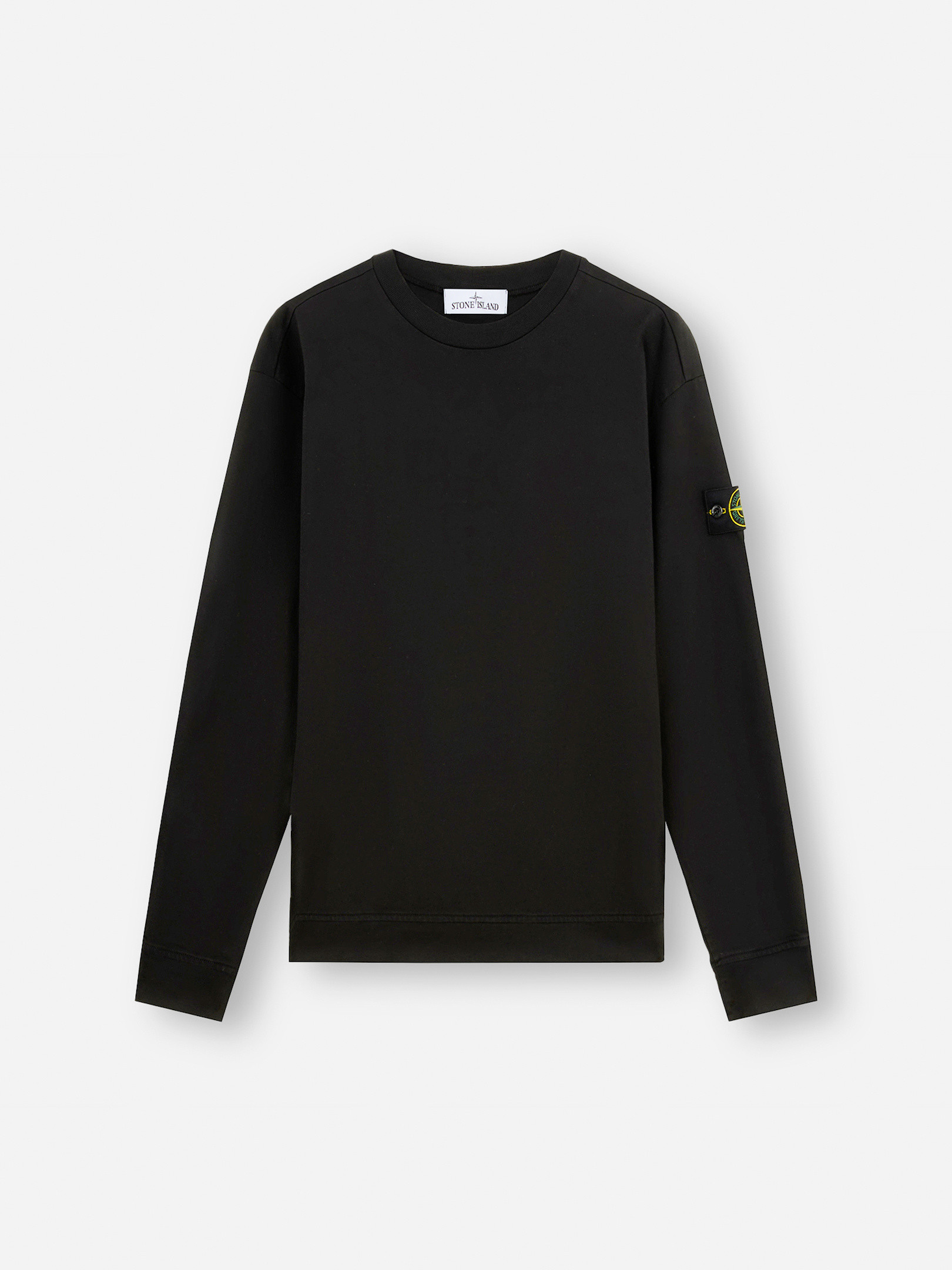 ブラック 63750 HEAVY COTTON JERSEY スウェットシャツ クルーネック リブディテール | Stone Island JP